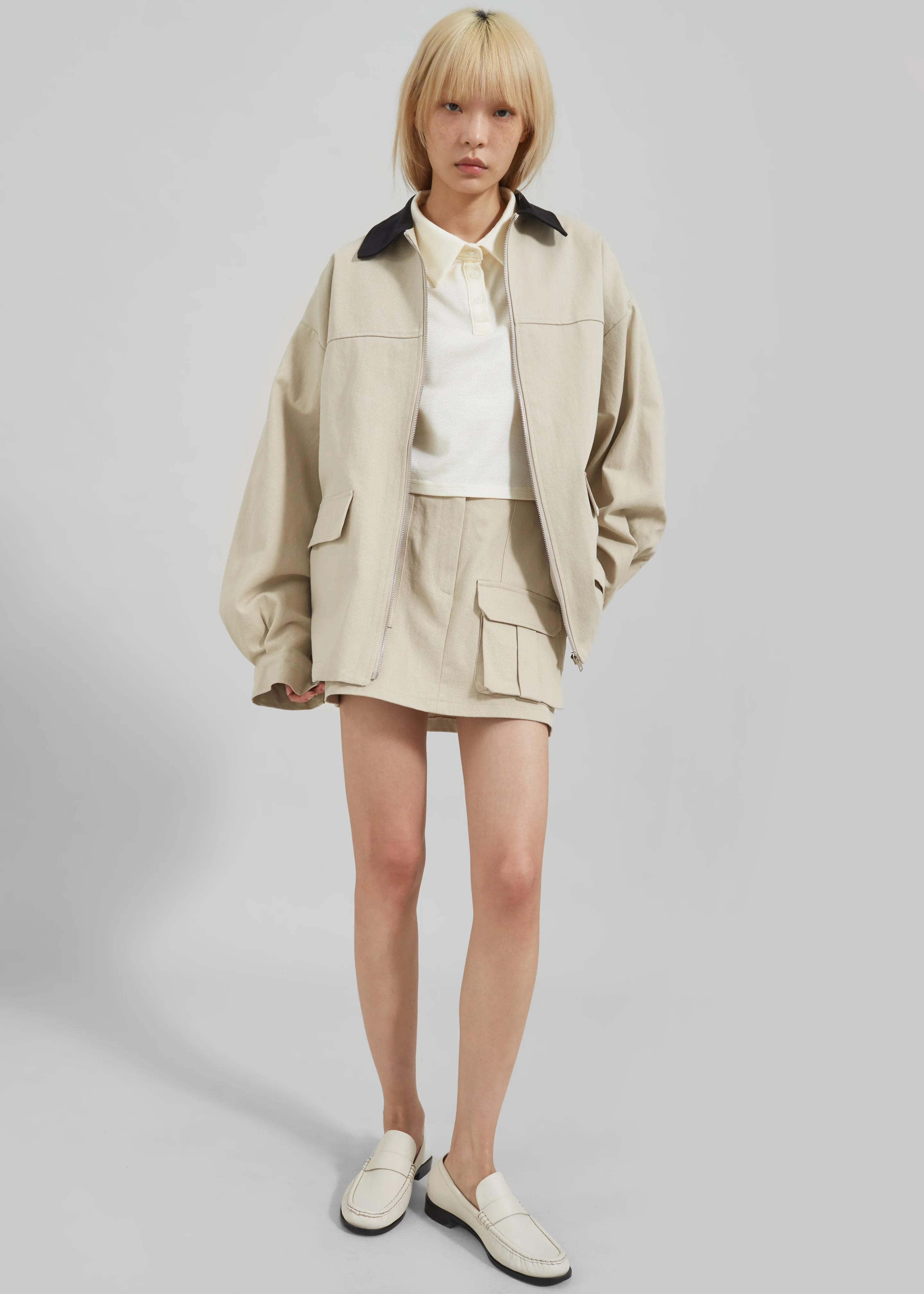 Malia Utility Jacket - Beige - Image 12