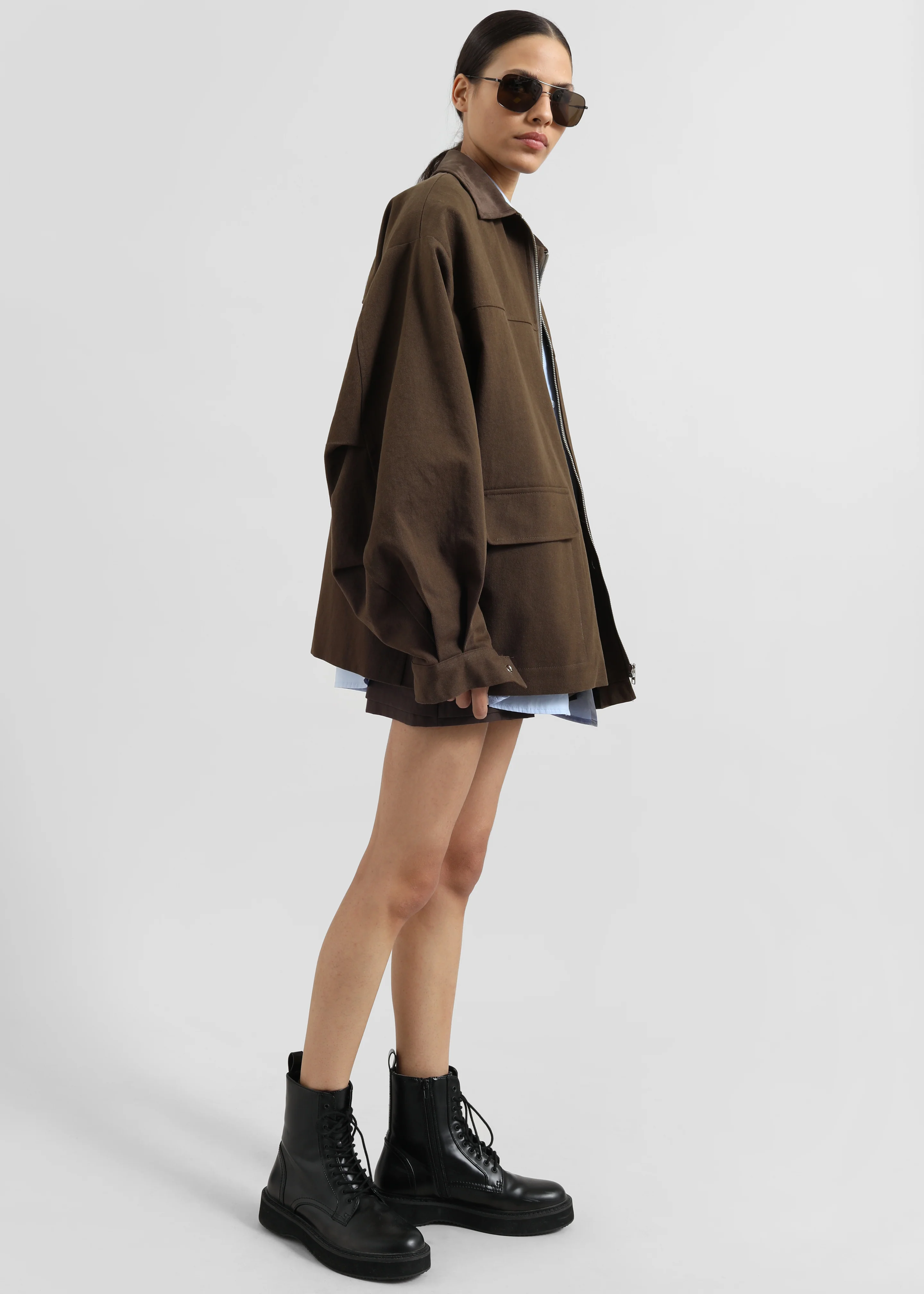 Malia Utility Jacket - Brown - Image 2