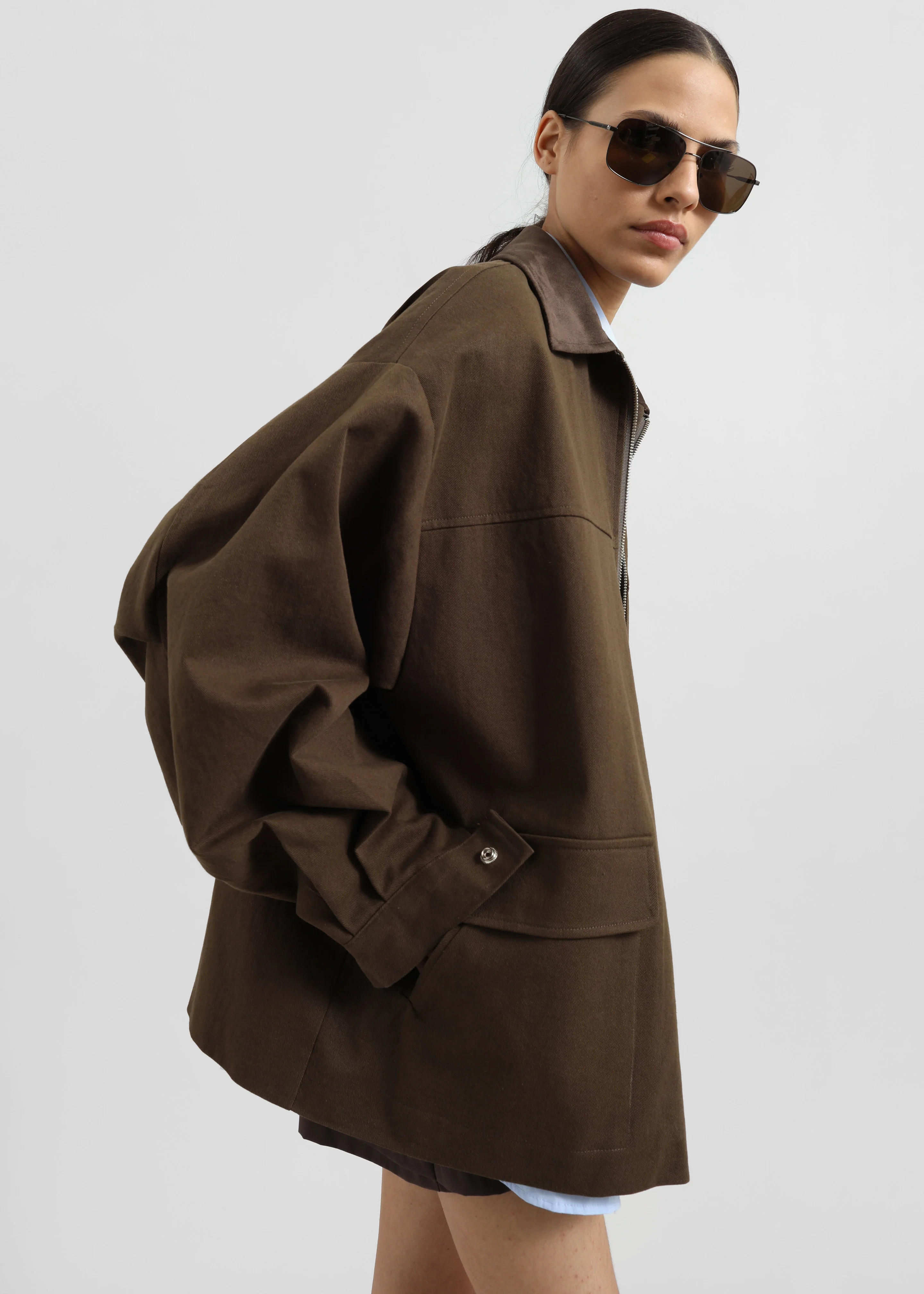 Malia Utility Jacket - Brown - Image 6