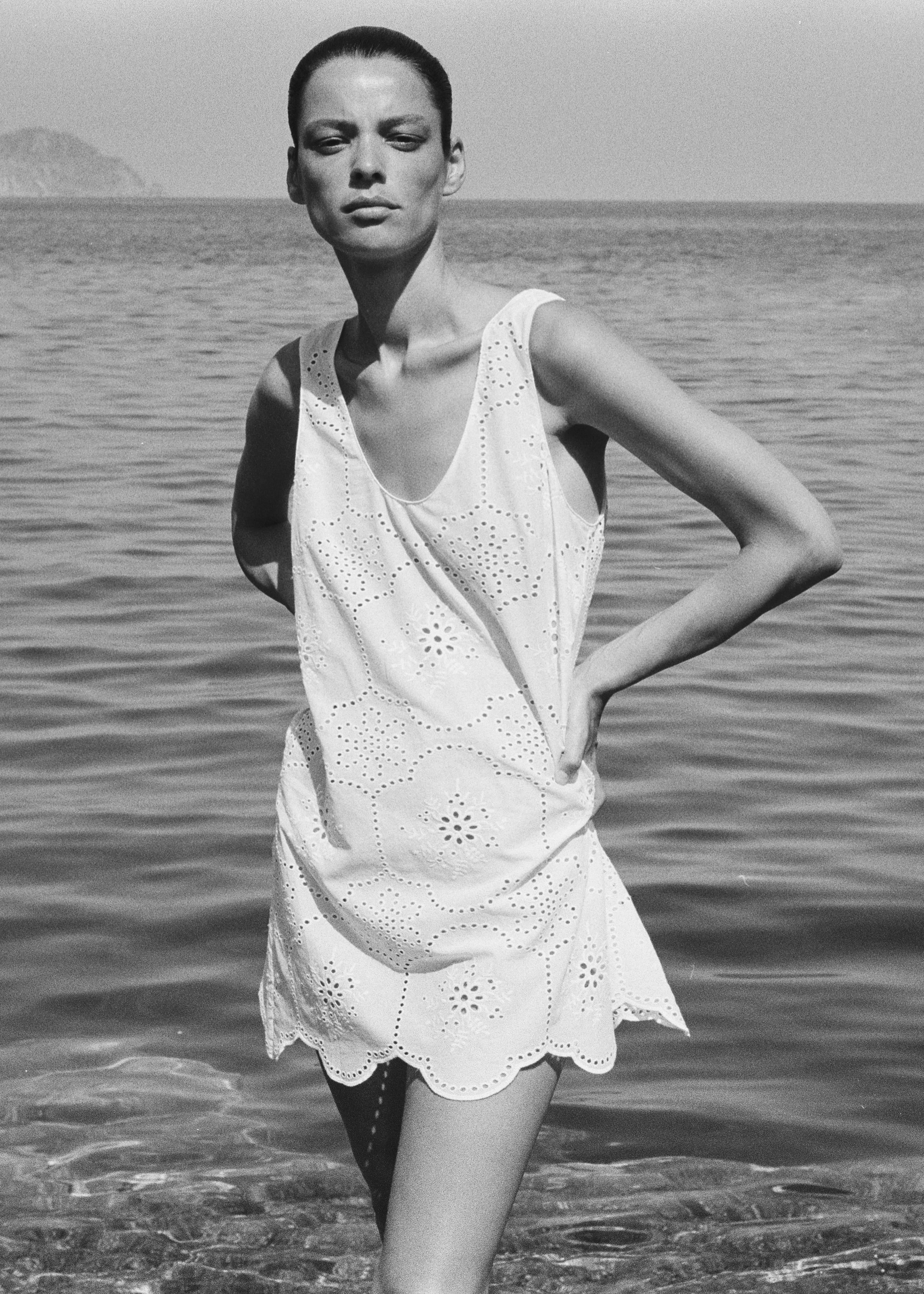 Matteau Broderie Tank Mini Dress - White