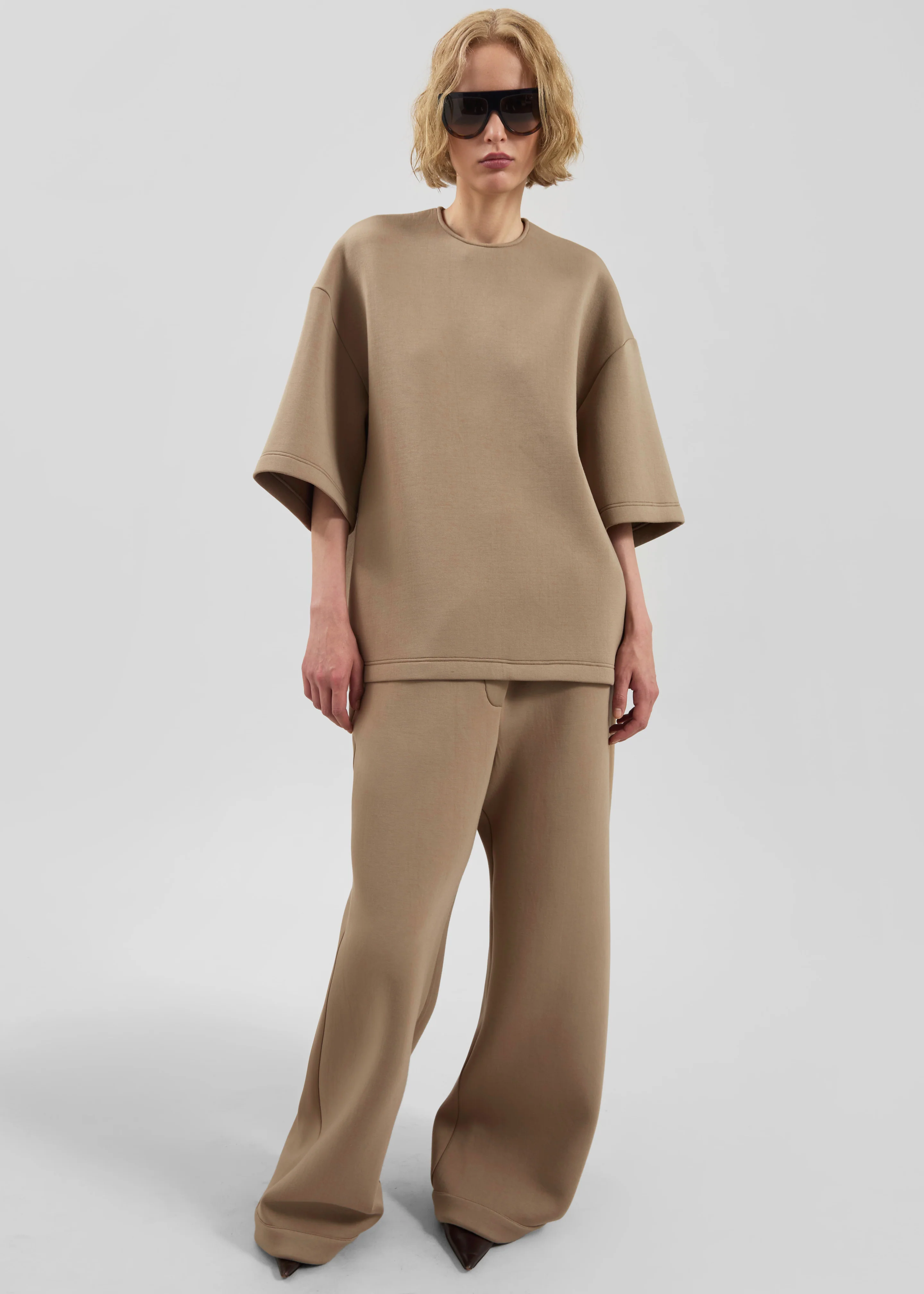 Mirca Neoprene Elastic Pants - Camel