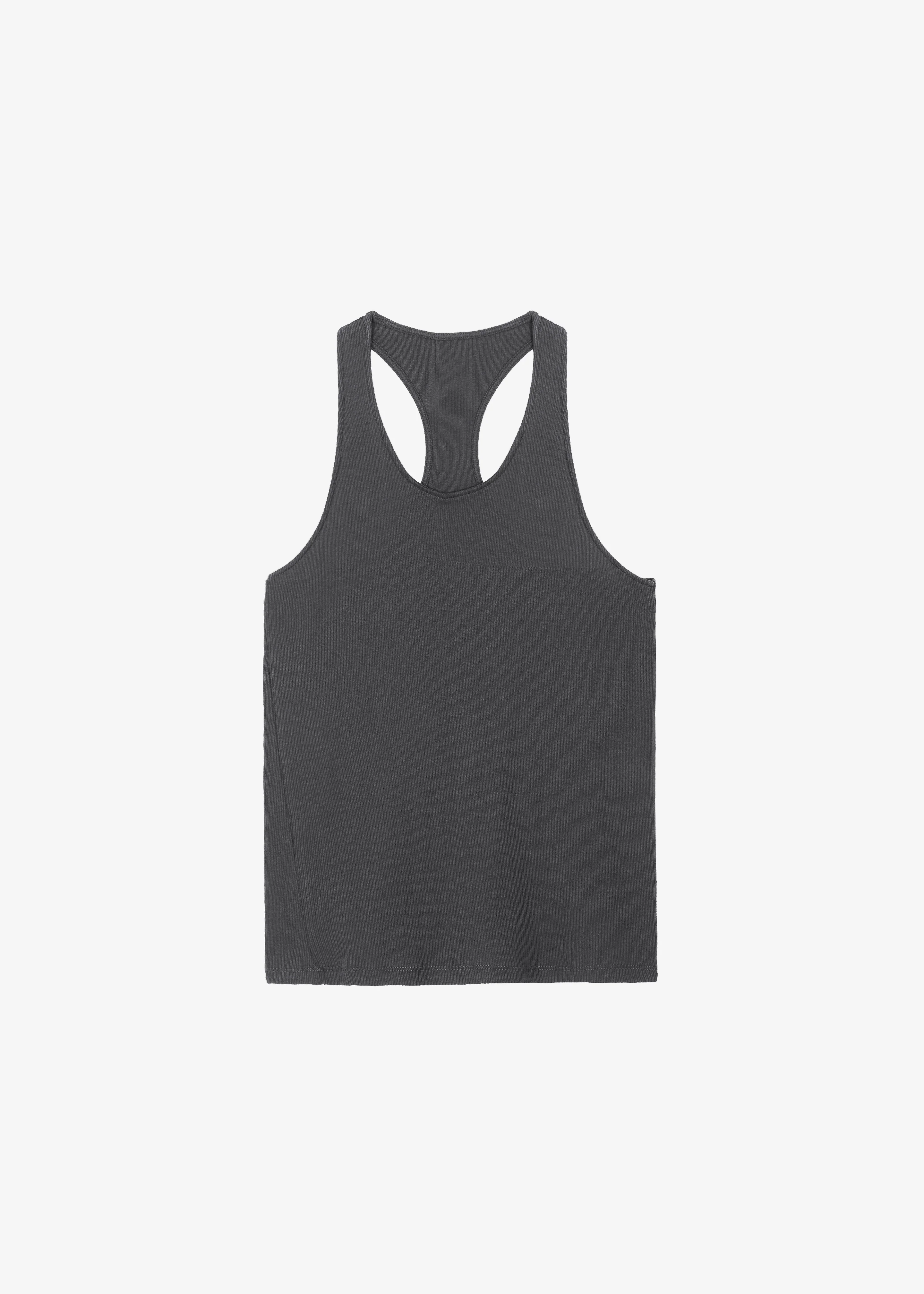 Nox Ribbed Tank Top - Storm Grey - Image 7