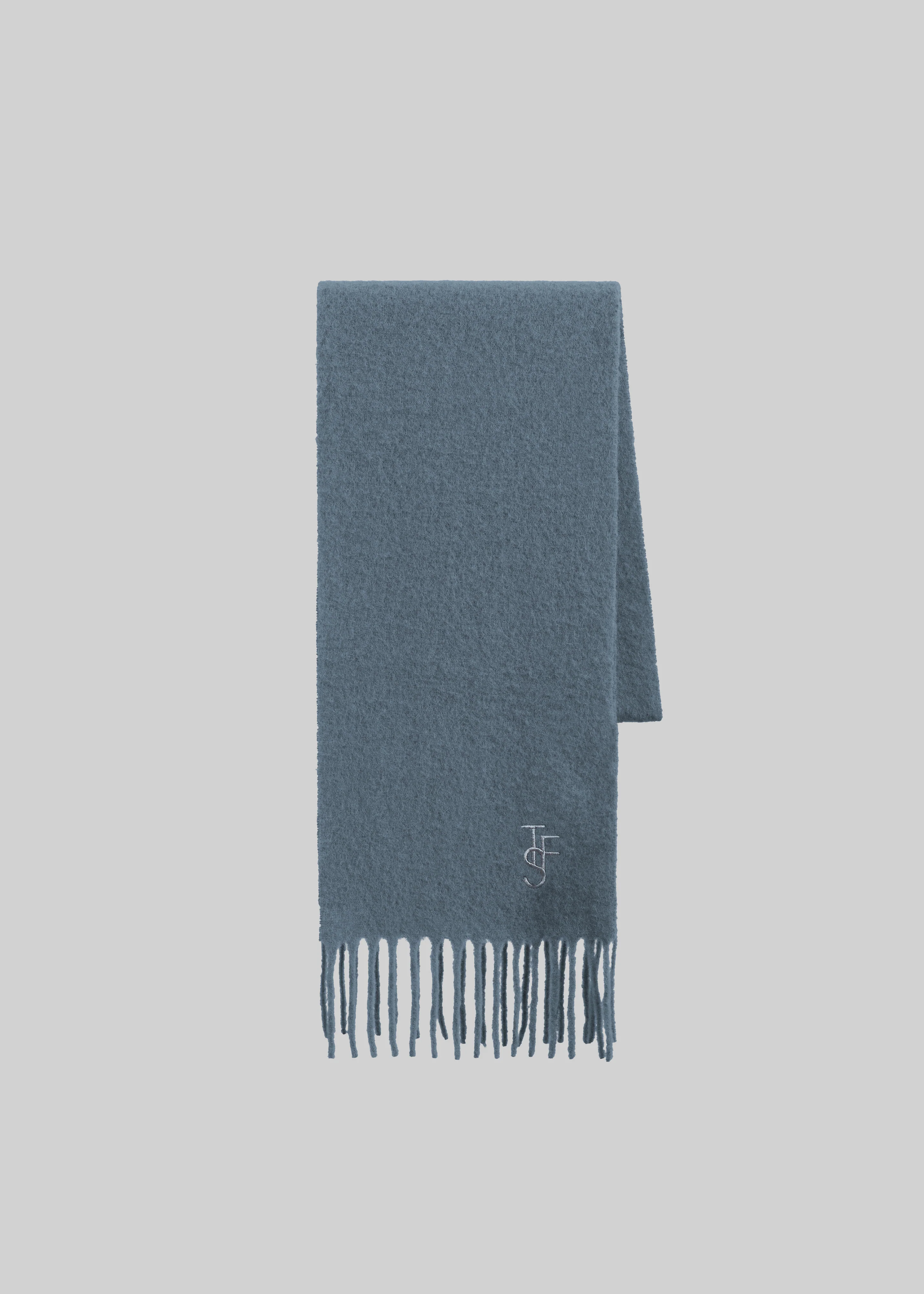 Olari Alpaca Blend Scarf - Dark Grey - Image 8