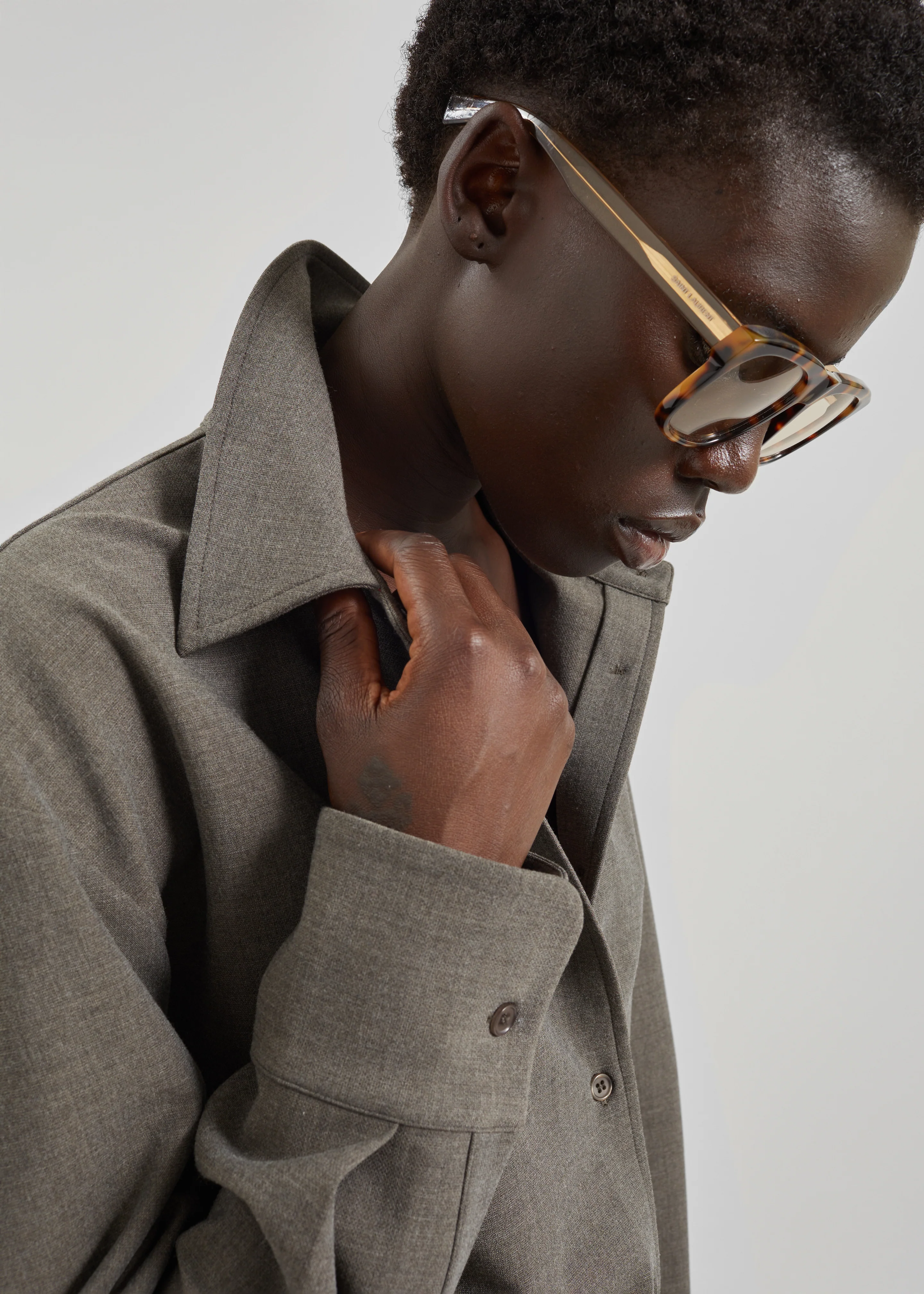 Peri Double Weave Shirt - Taupe Melange