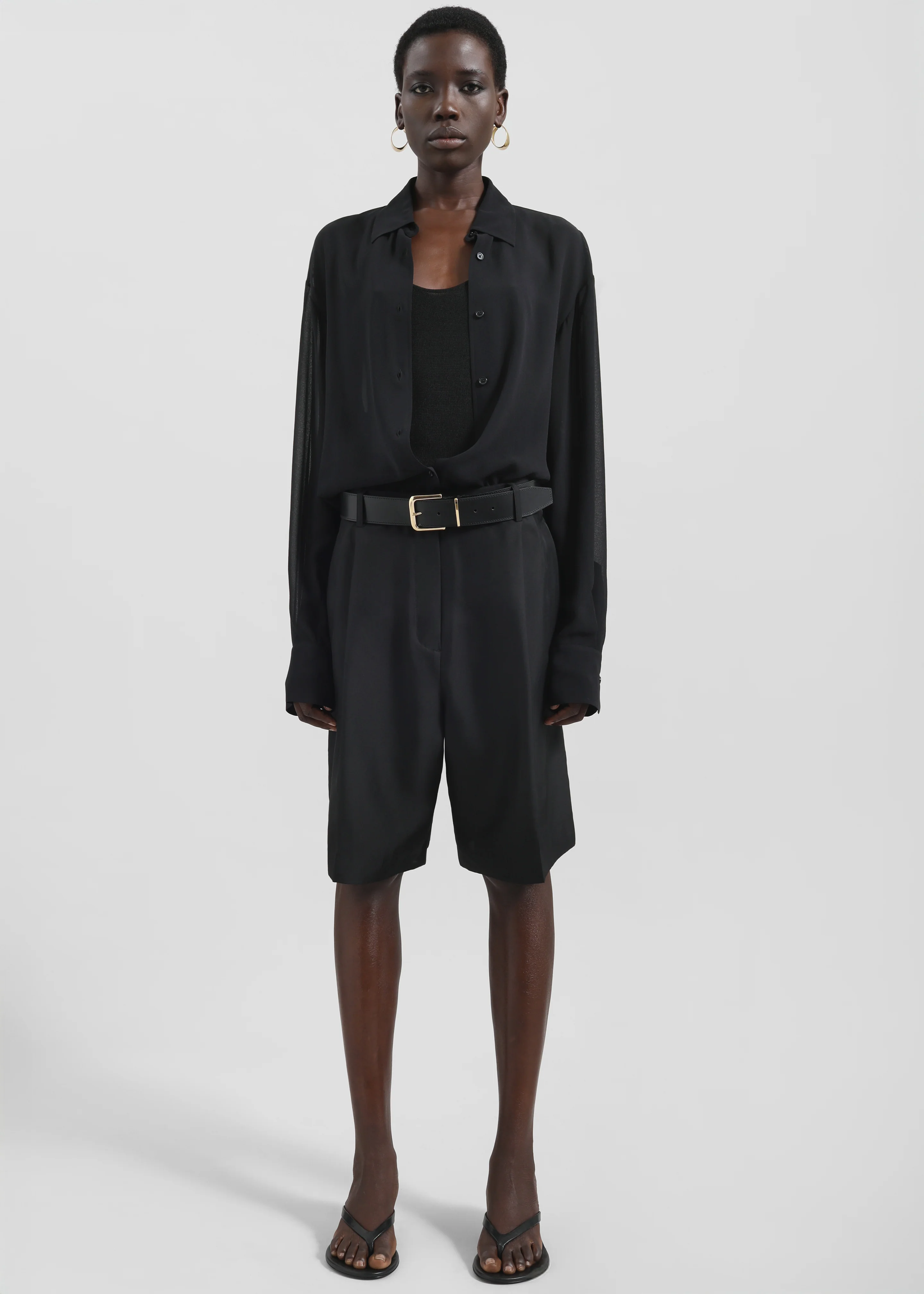 Peri Georgette Shirt - Black - Image 5