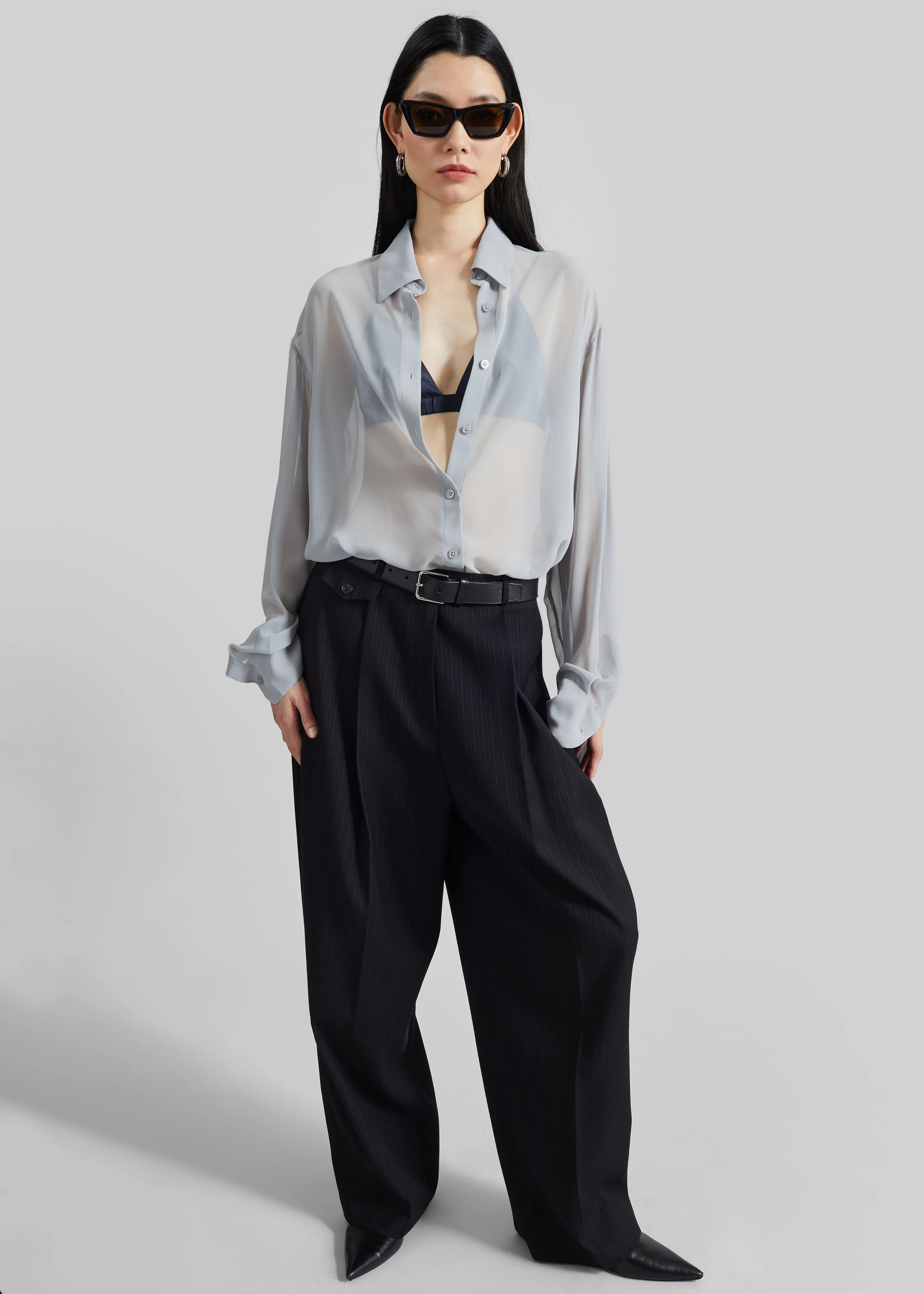 Peri Georgette Shirt - Slate Grey - Image 2