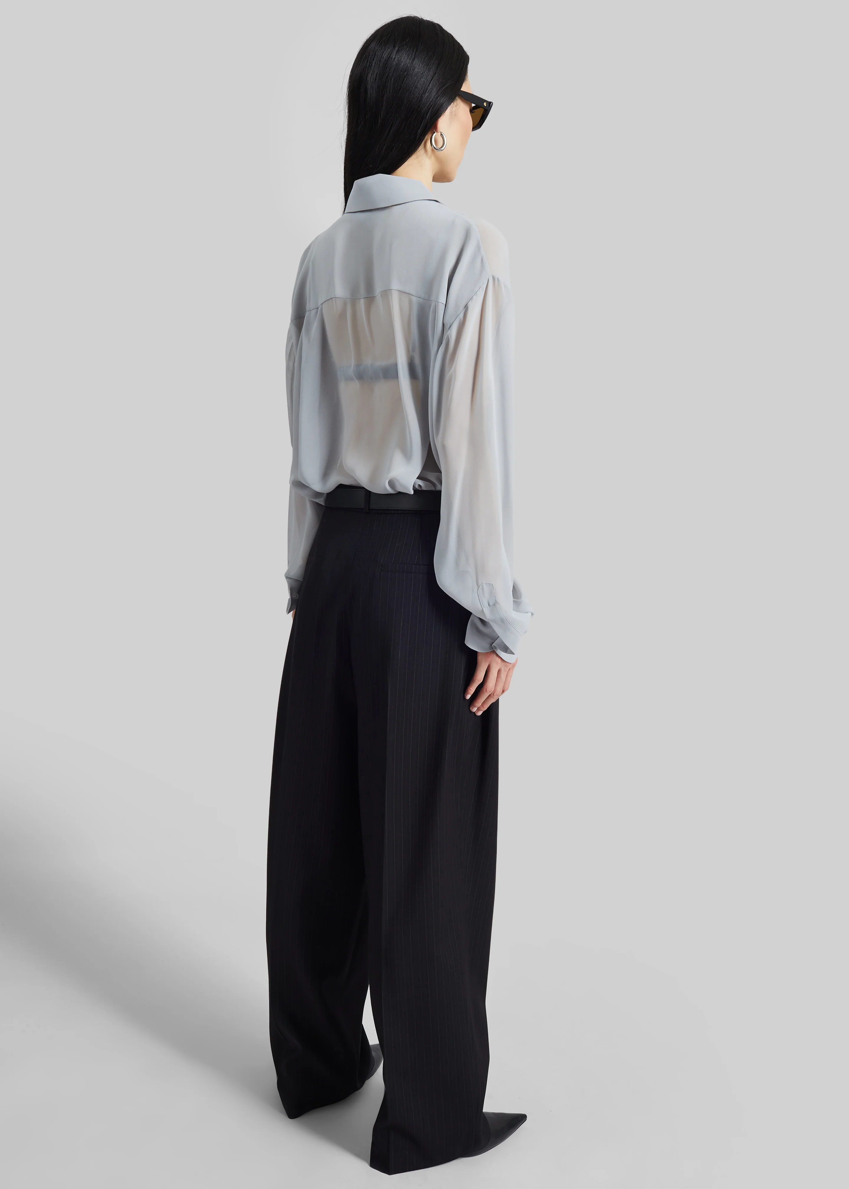 Peri Georgette Shirt - Slate Grey - Image 5