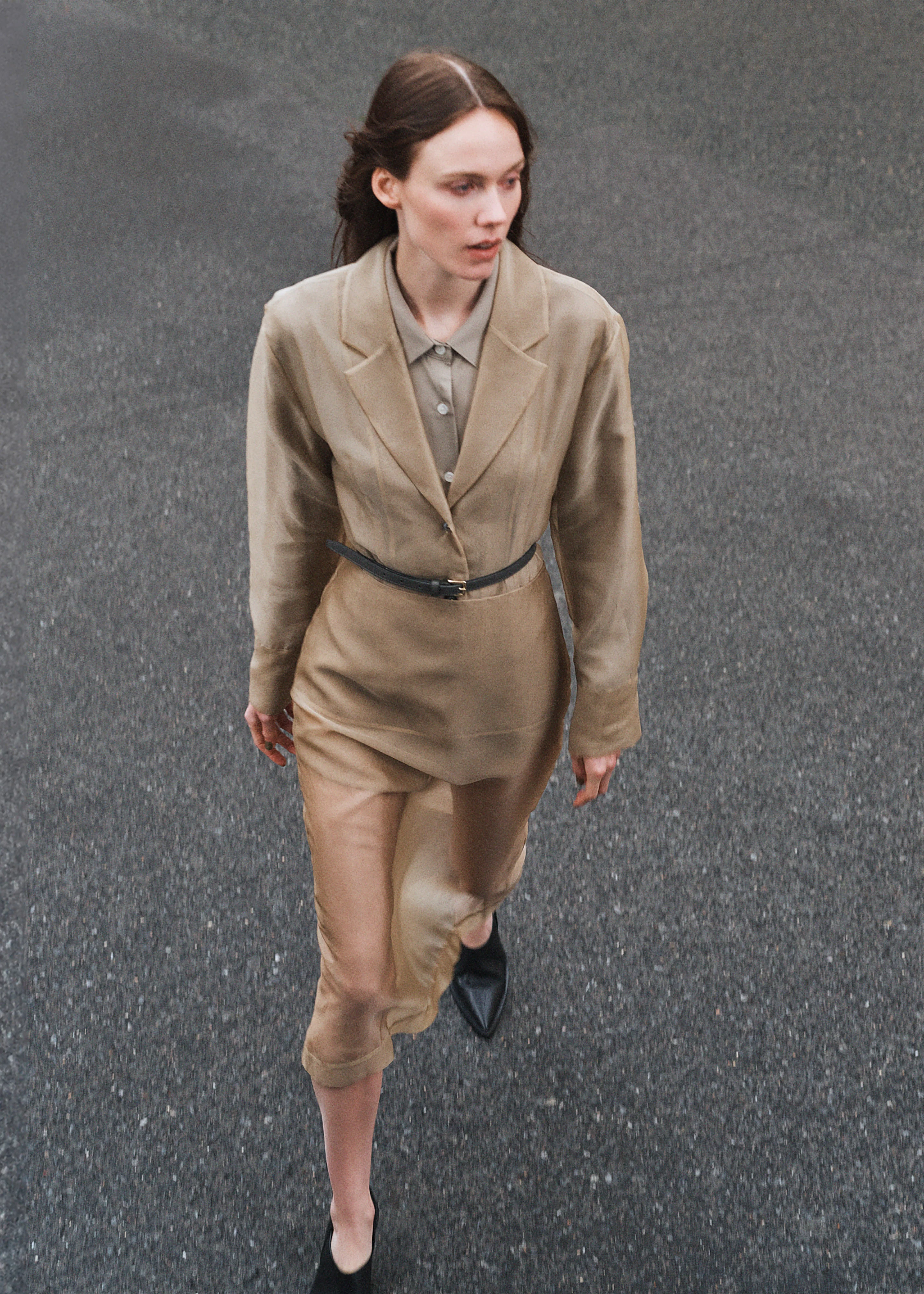 Peri Sheer Midi Skirt - Desert Sand - Image 12