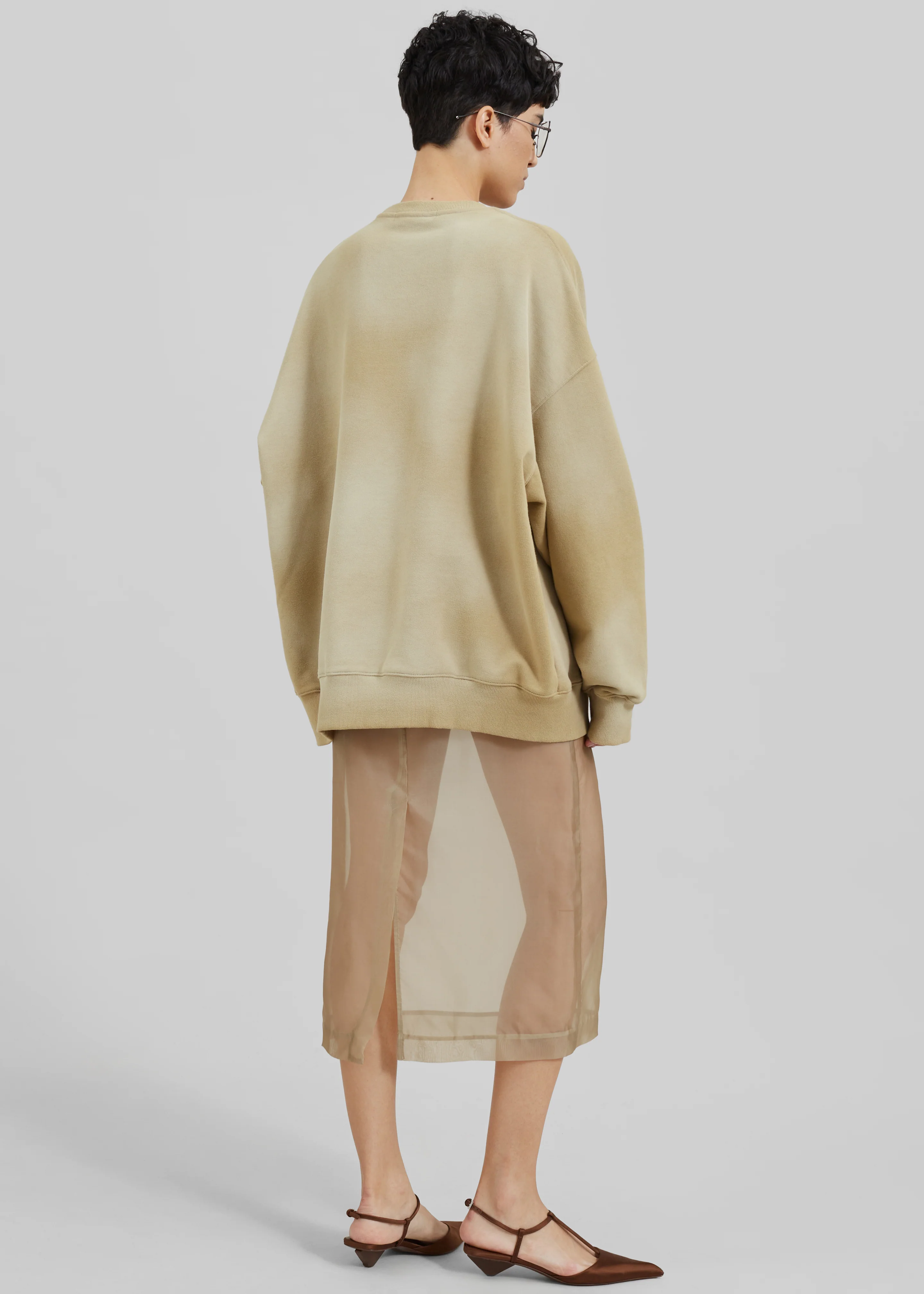 Peri Sheer Midi Skirt - Desert Sand - Image 14