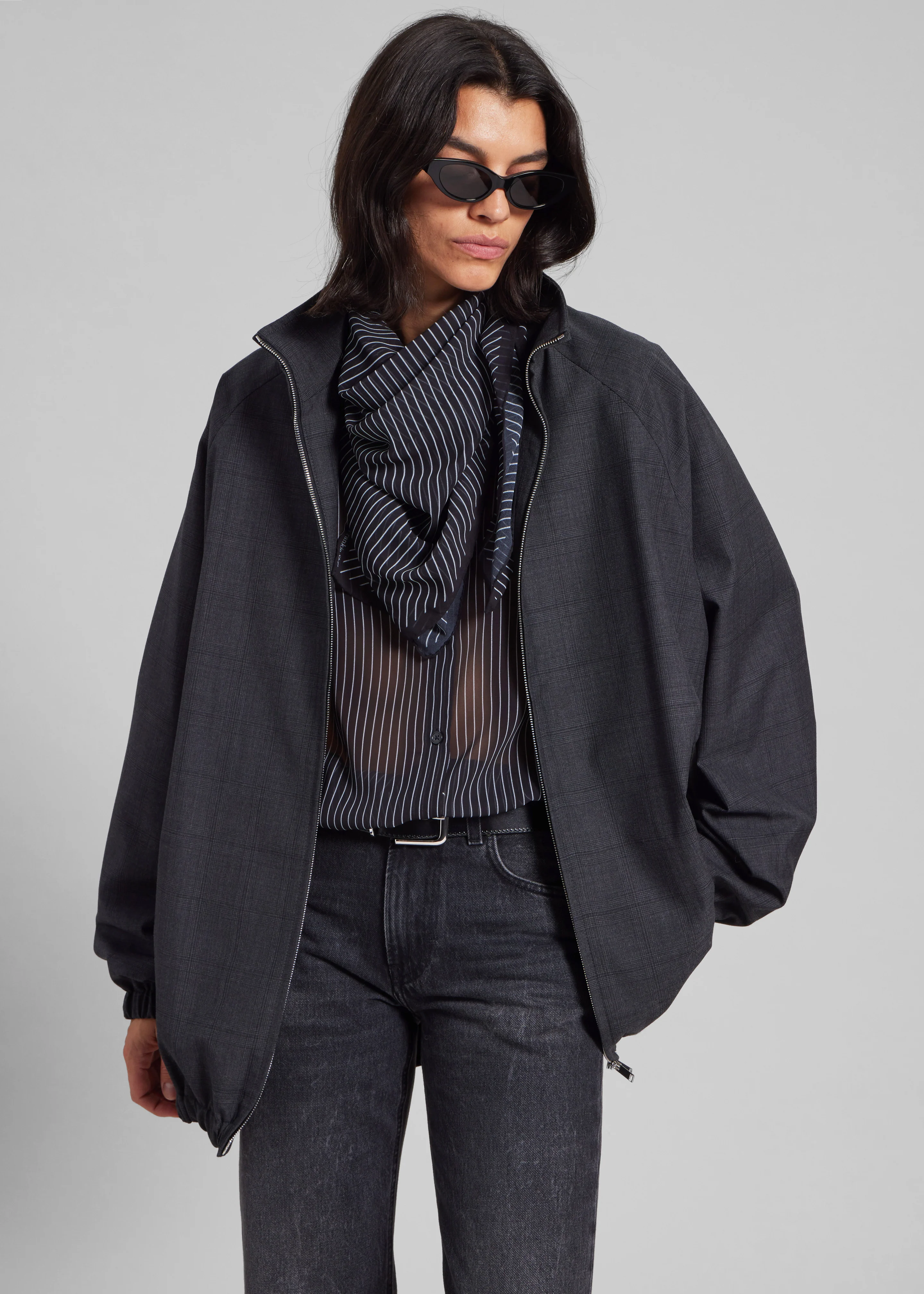 Peri Striped Shirt - Black/White Stripe - Image 7