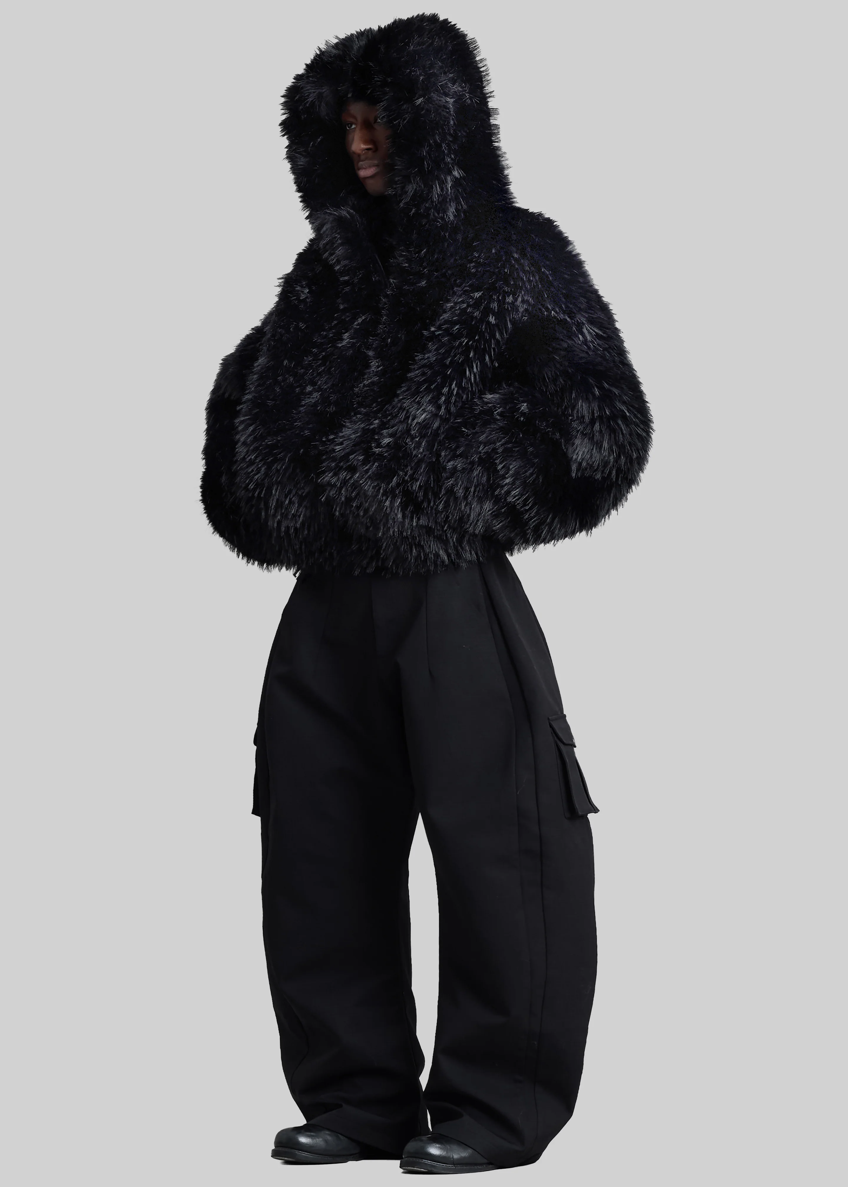 Pieces Uniques Le Sailor Faux Fur Sweatshirt - Black - Image 11
