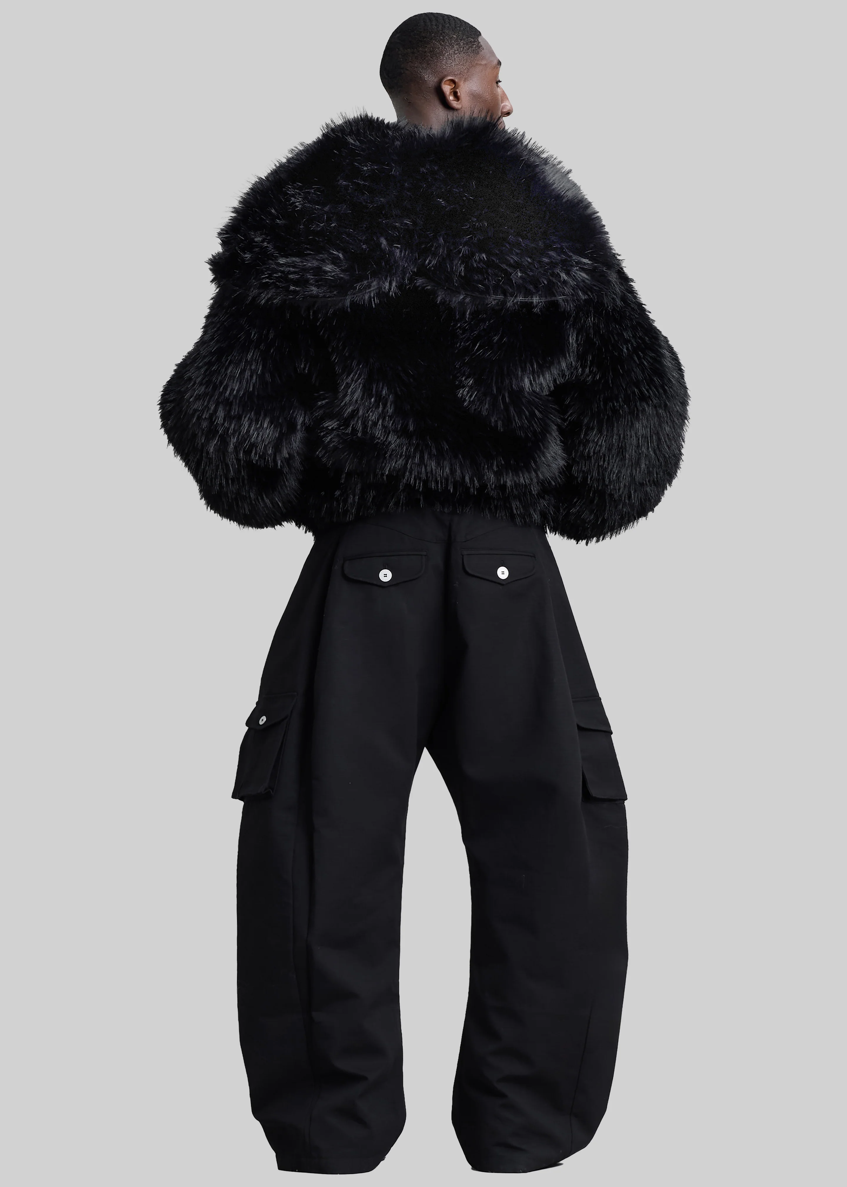 Pieces Uniques Le Sailor Faux Fur Sweatshirt - Black - Image 13