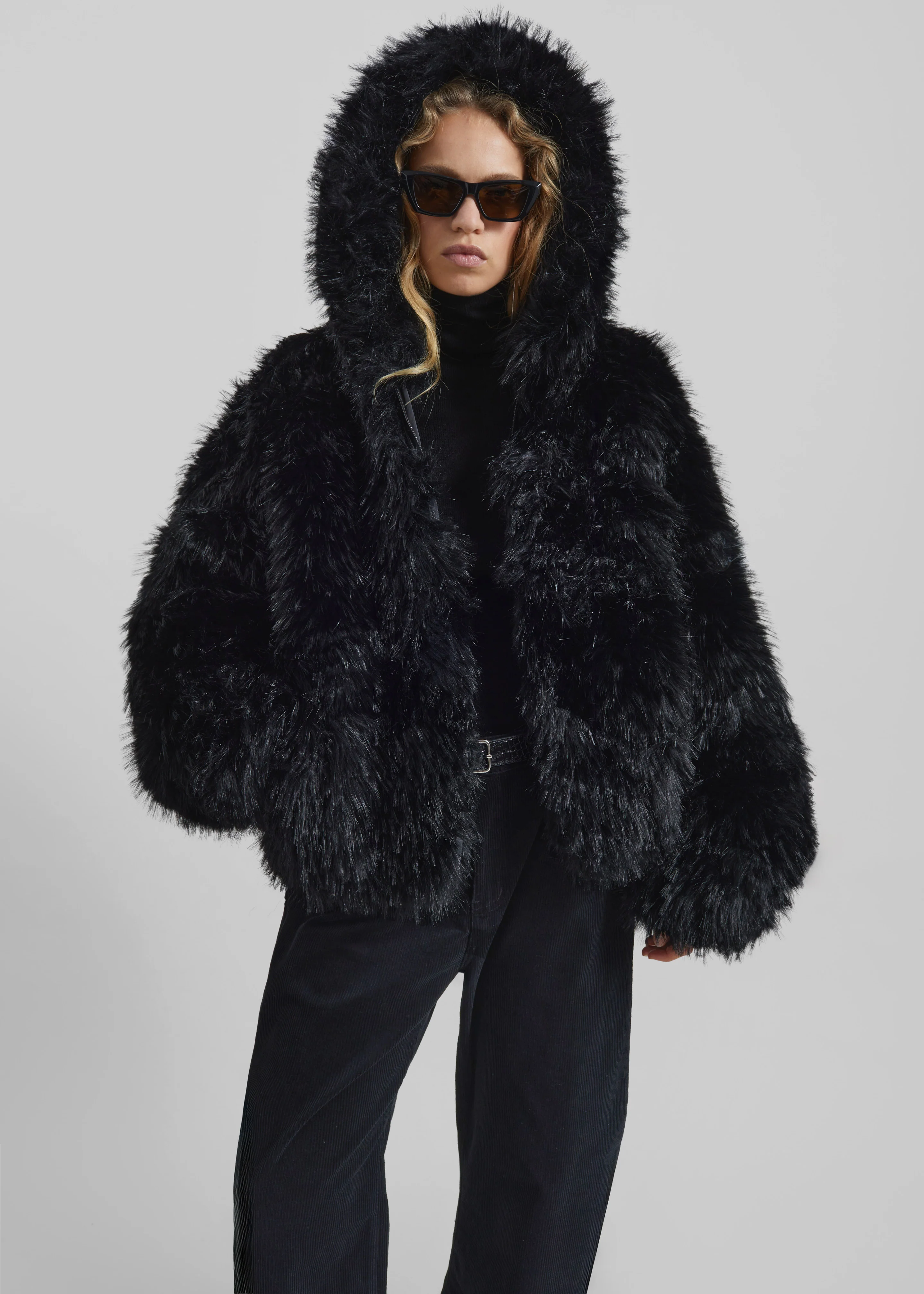 Pieces Uniques Le Sailor Faux Fur Sweatshirt - Black - Image 3