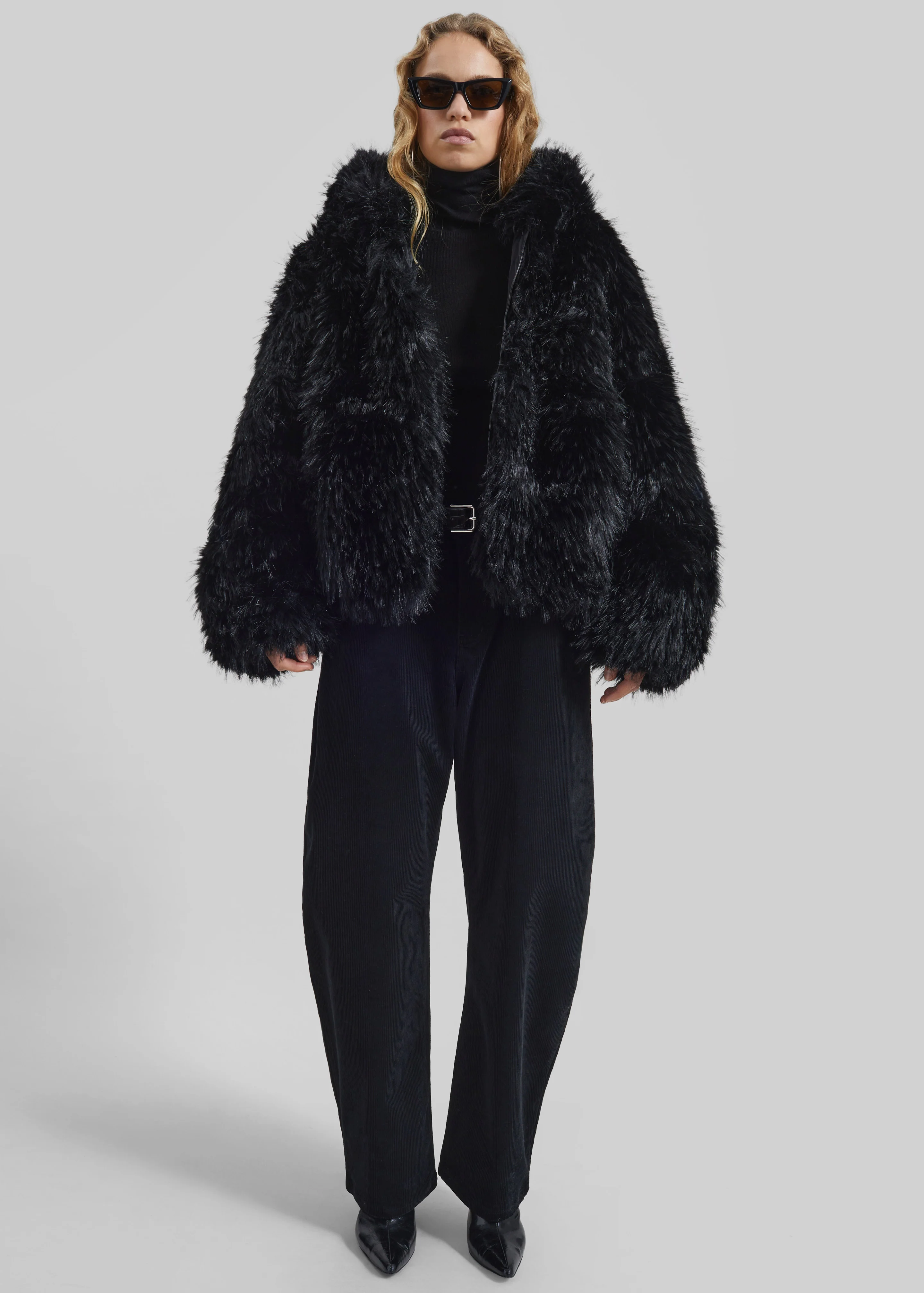 Pieces Uniques Le Sailor Faux Fur Sweatshirt - Black - Image 4