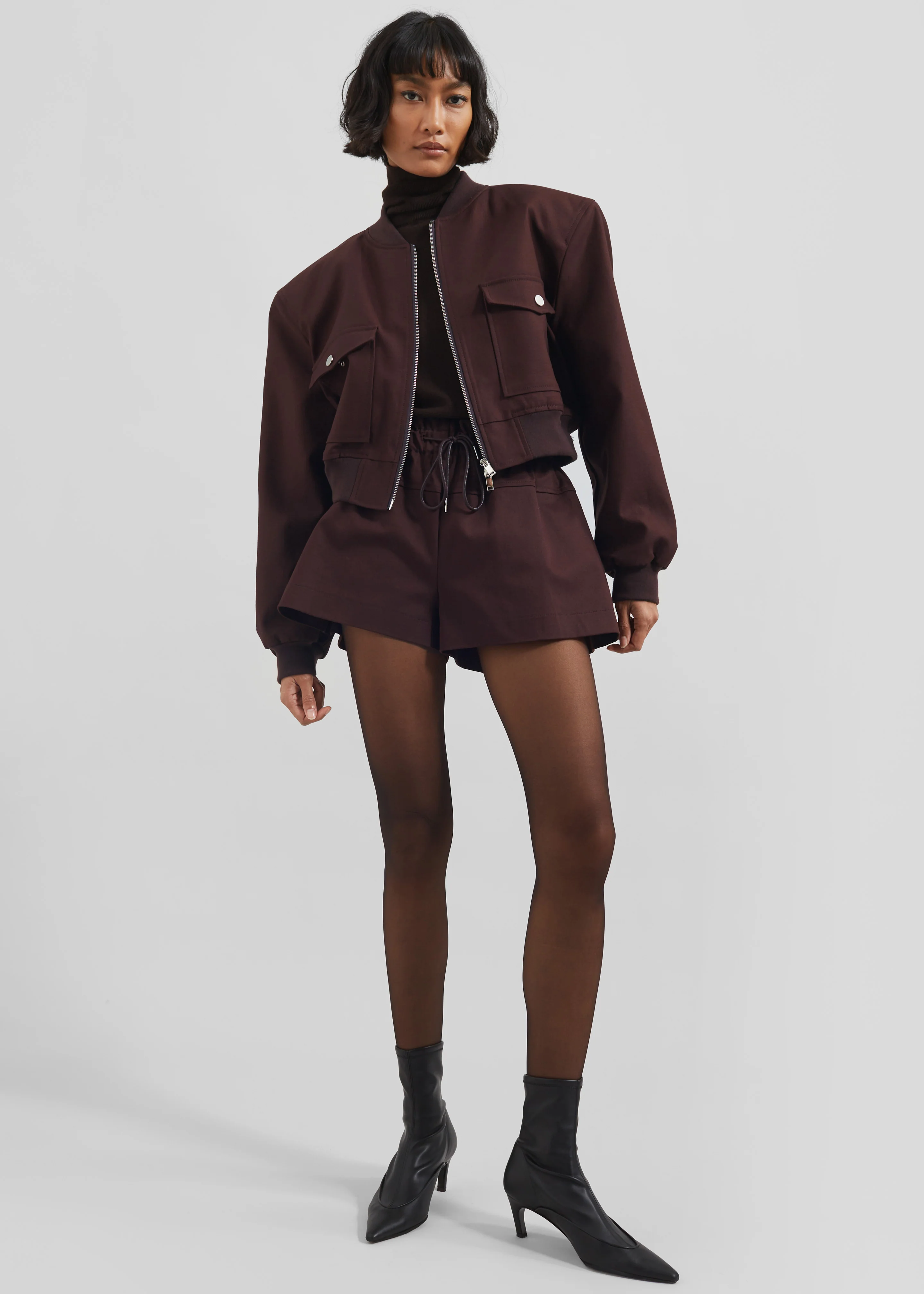 Pomona Shorts - Burgundy - Image 7