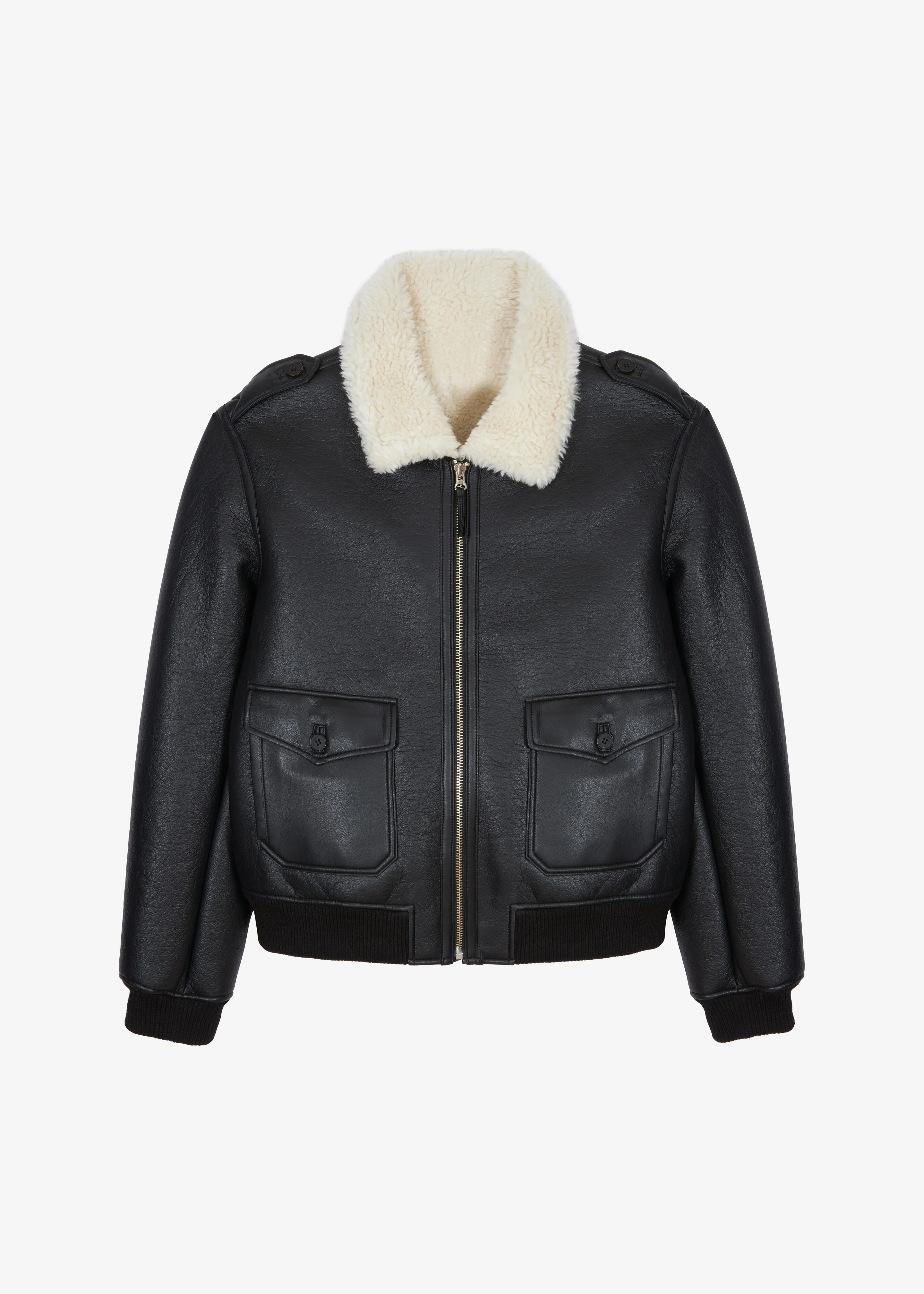 Richter Shearling Jacket - Black - Image 8