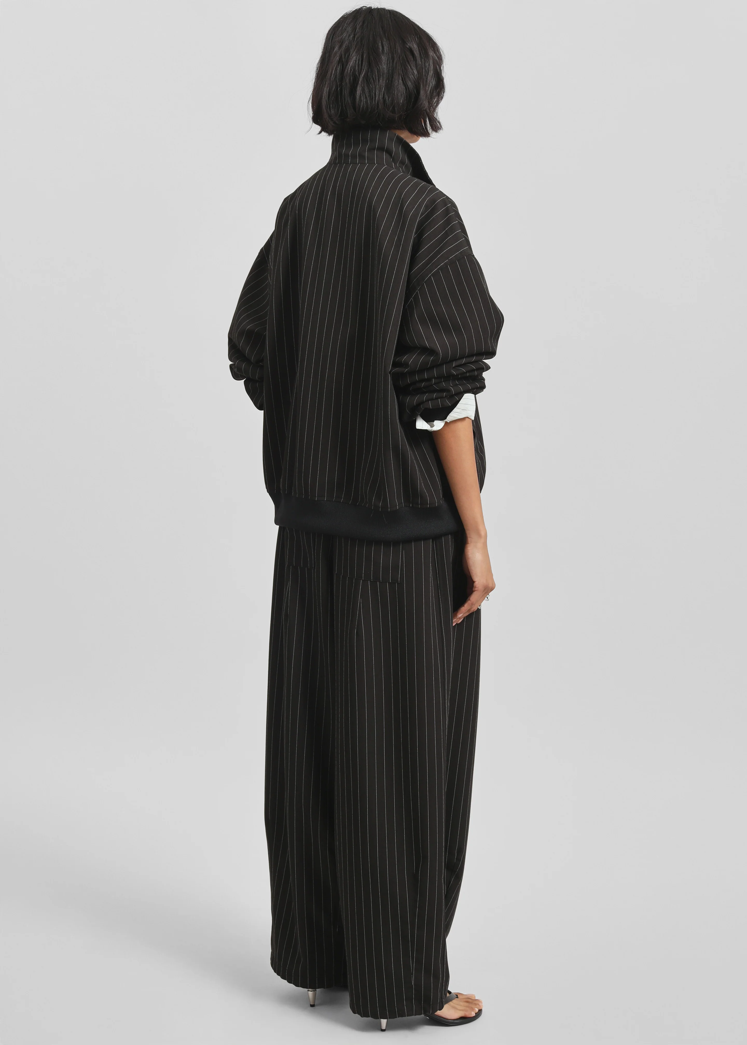 Rilton Light Jacket - Black/White Pinstripe - Image 8