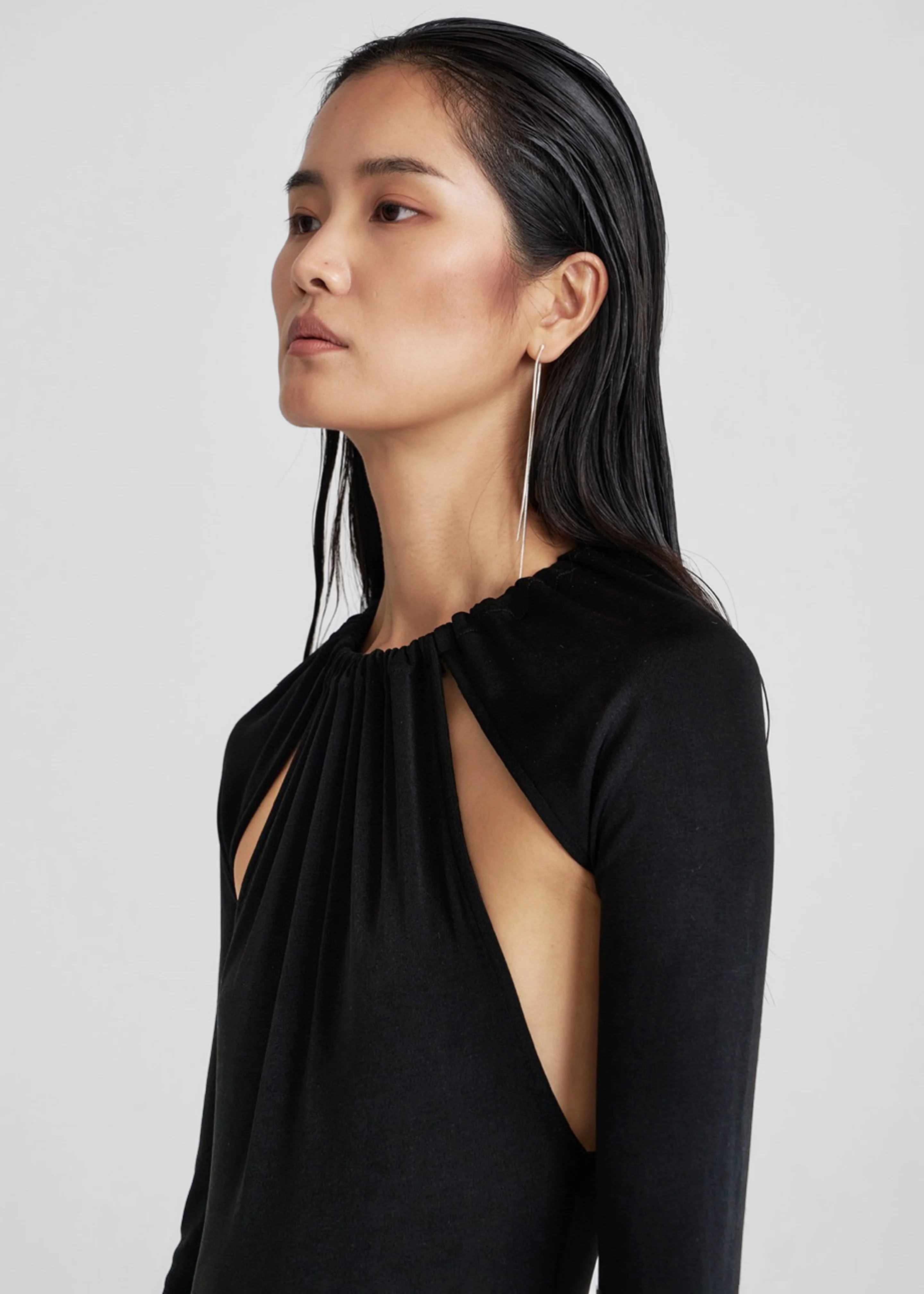 Seskin Evening Maxi Dress - Black - Image 4