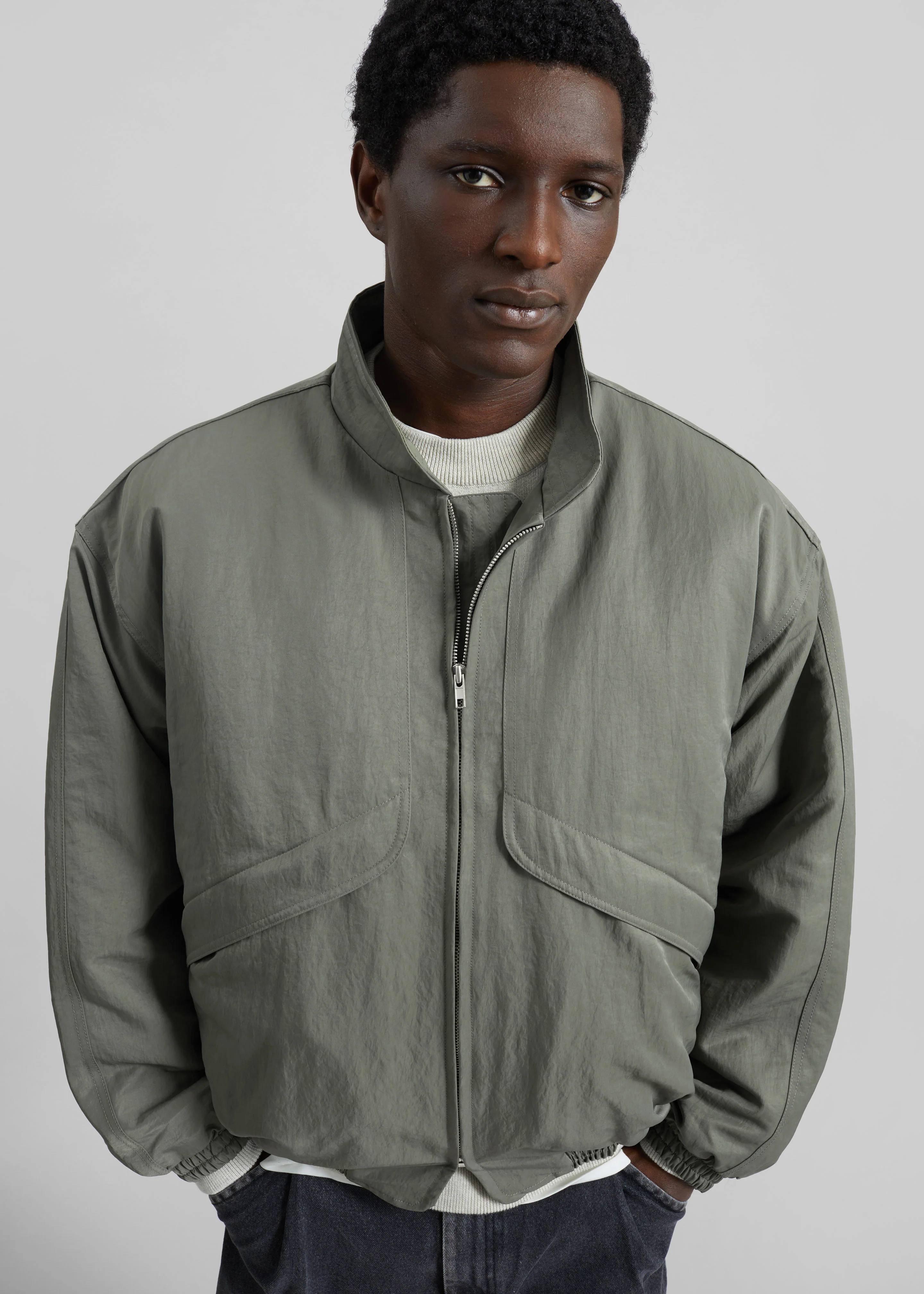 Seth Oversized Jacket - Khaki - Image 6