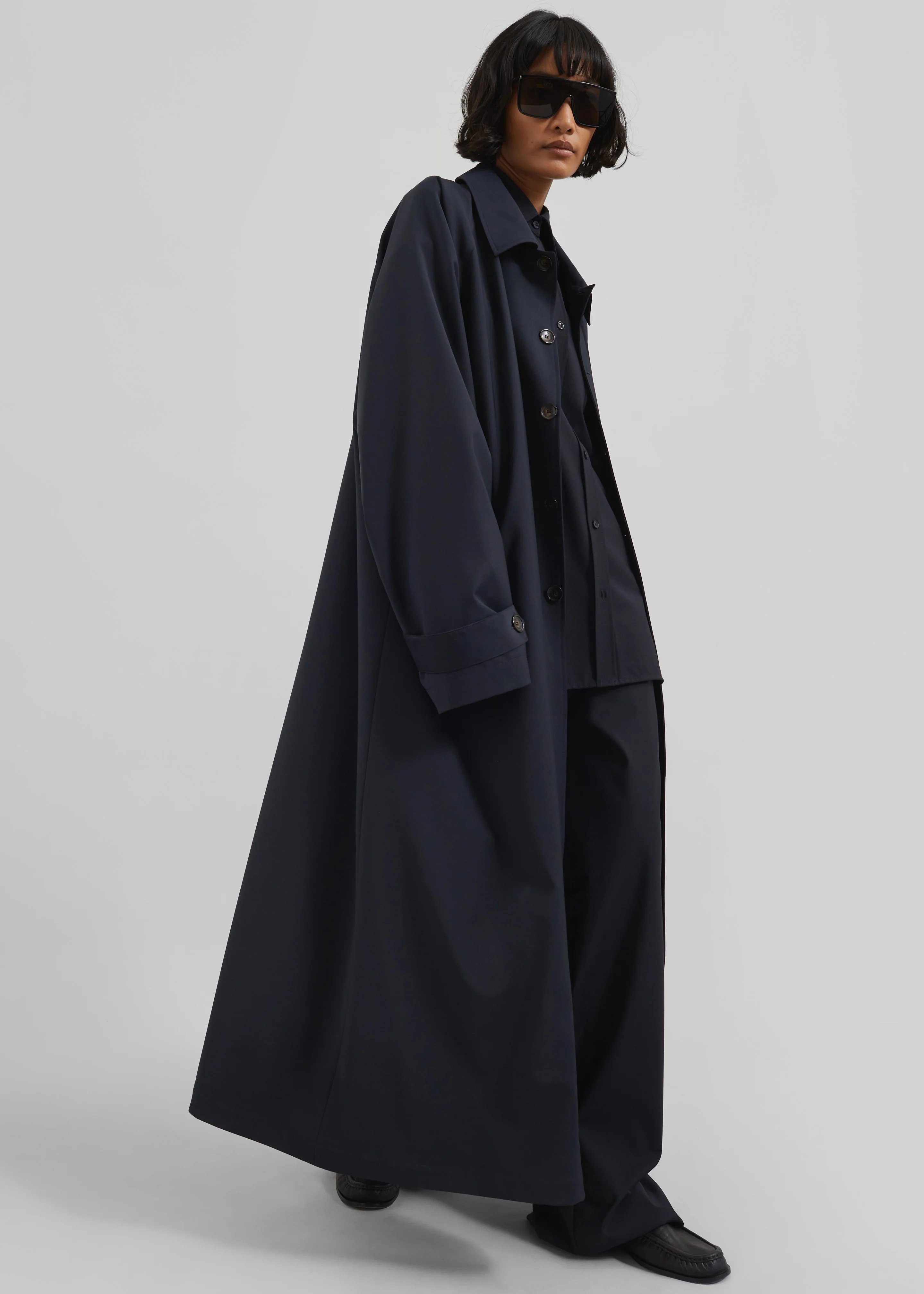 Shay Trench Coat - Dark Navy - Image 6