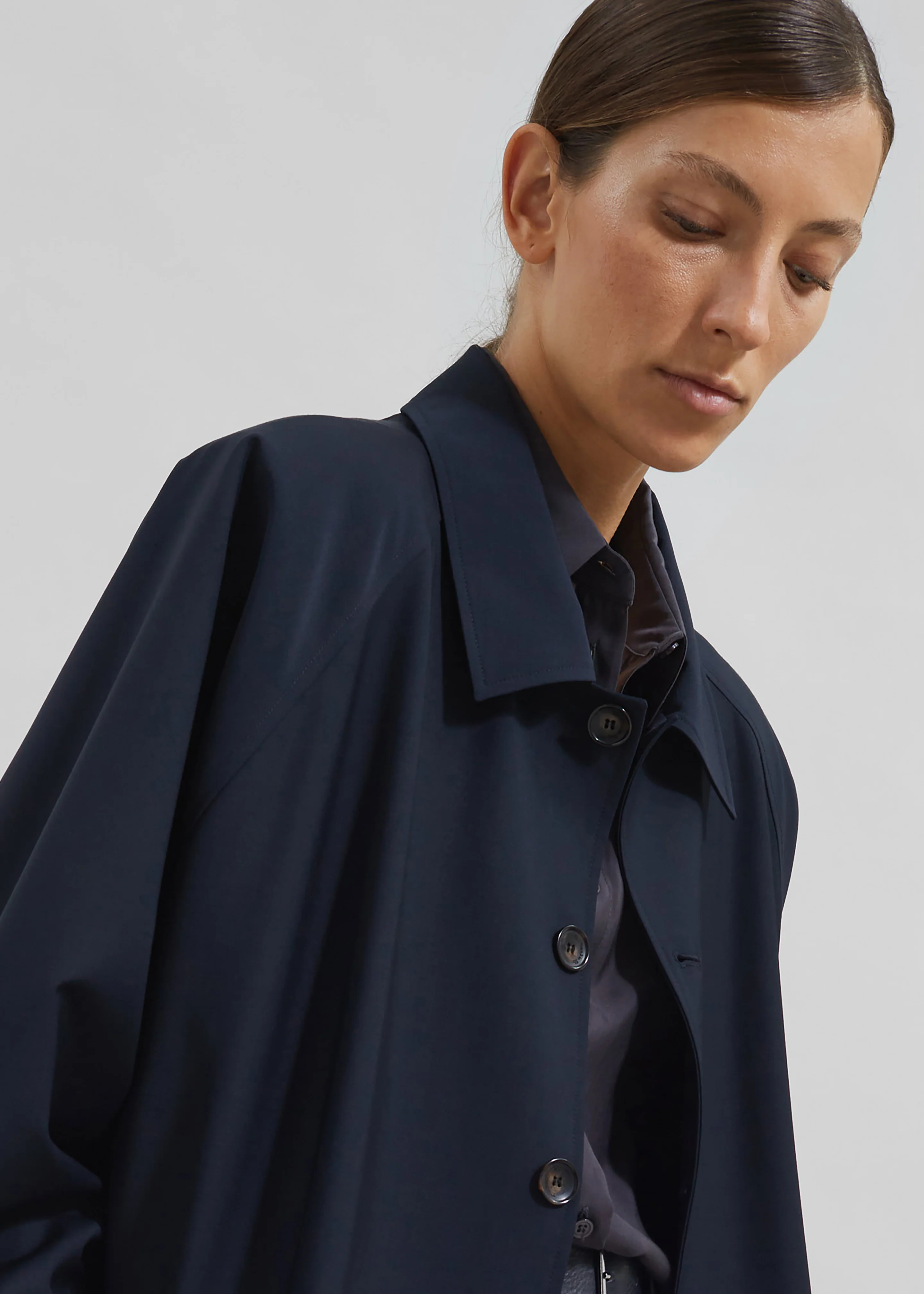 Shay Trench Coat - Dark Navy - Image 8
