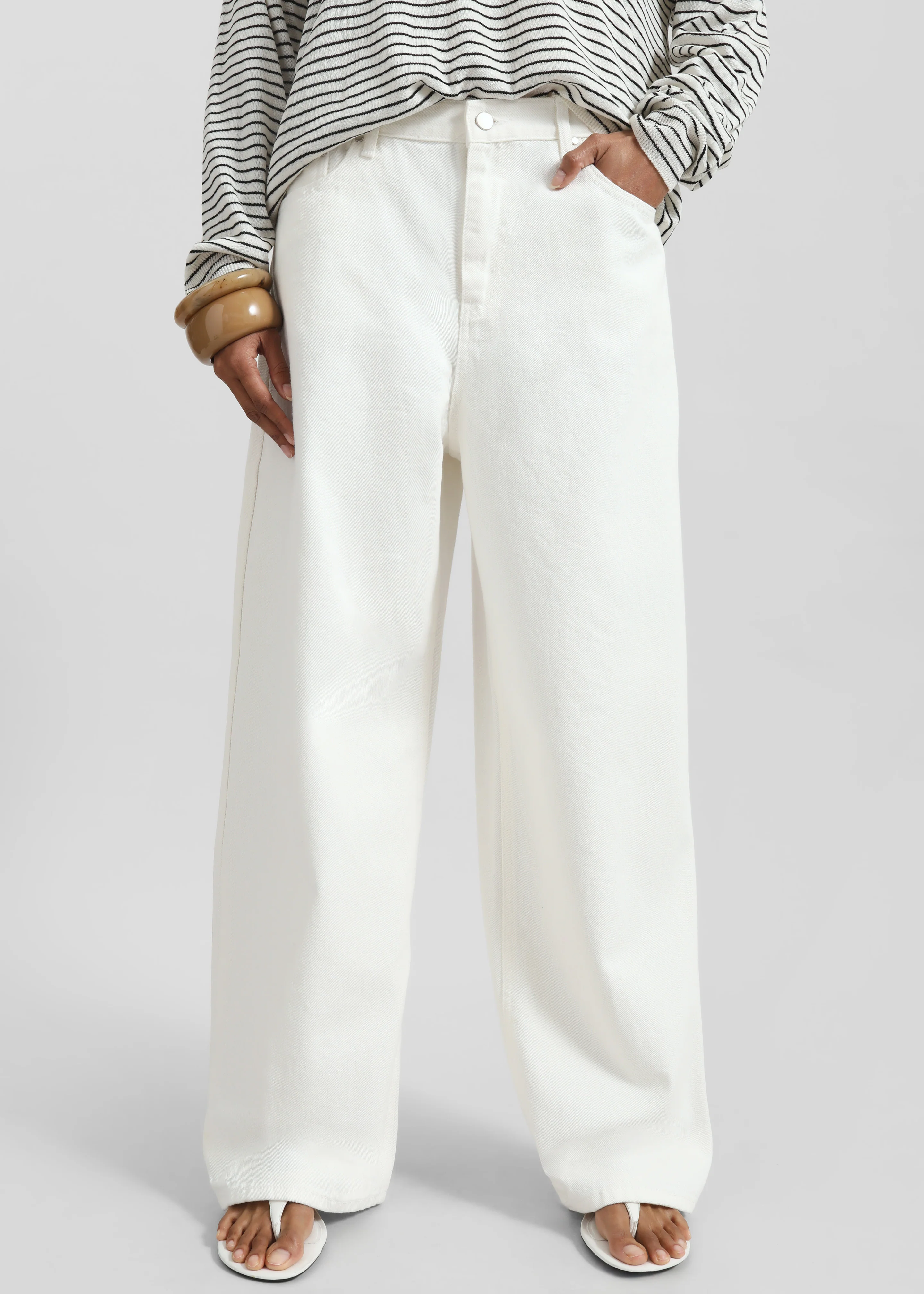 Simo Straight Jeans - White - Image 5