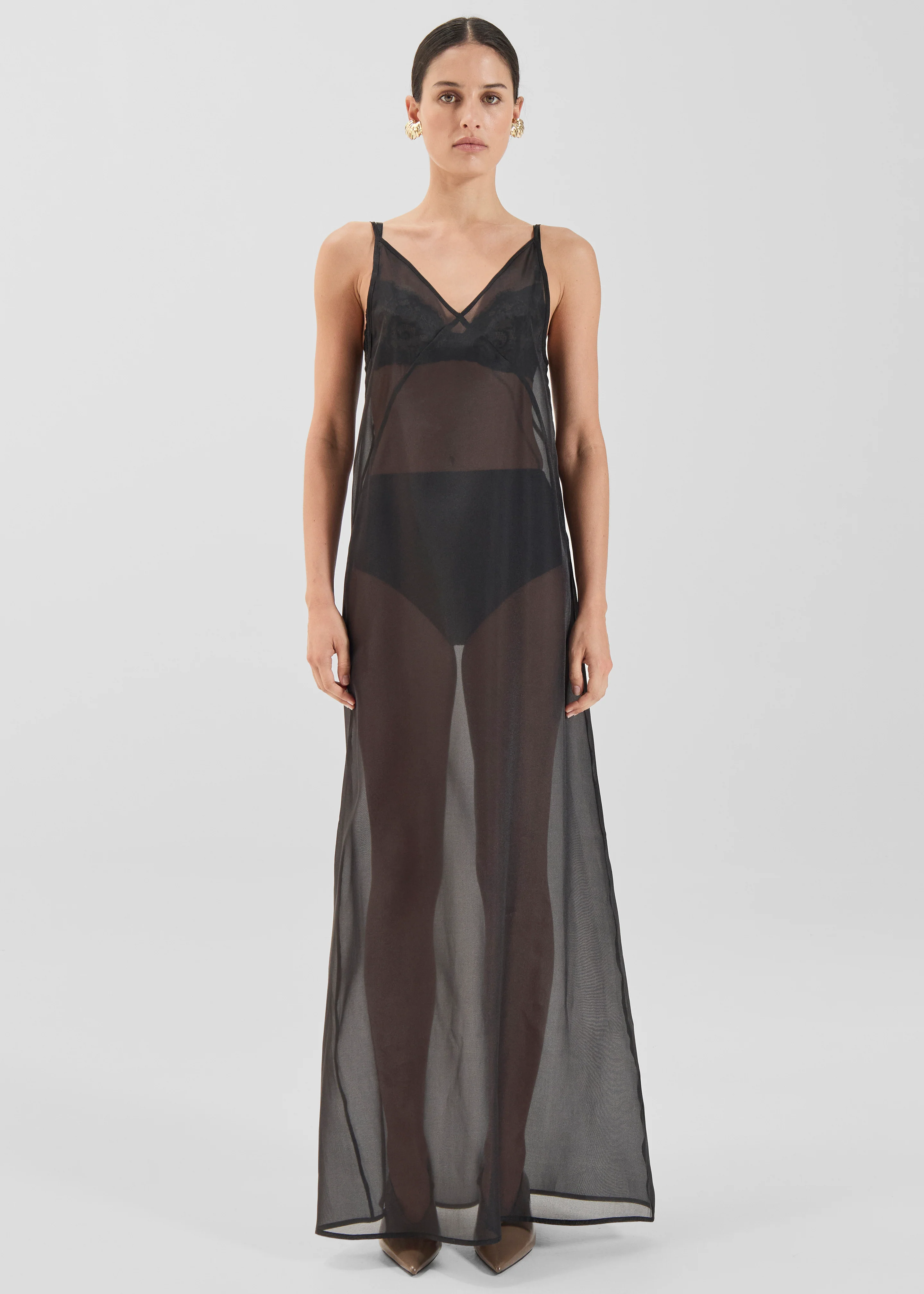 Solaqua Georgette Dress - Noir