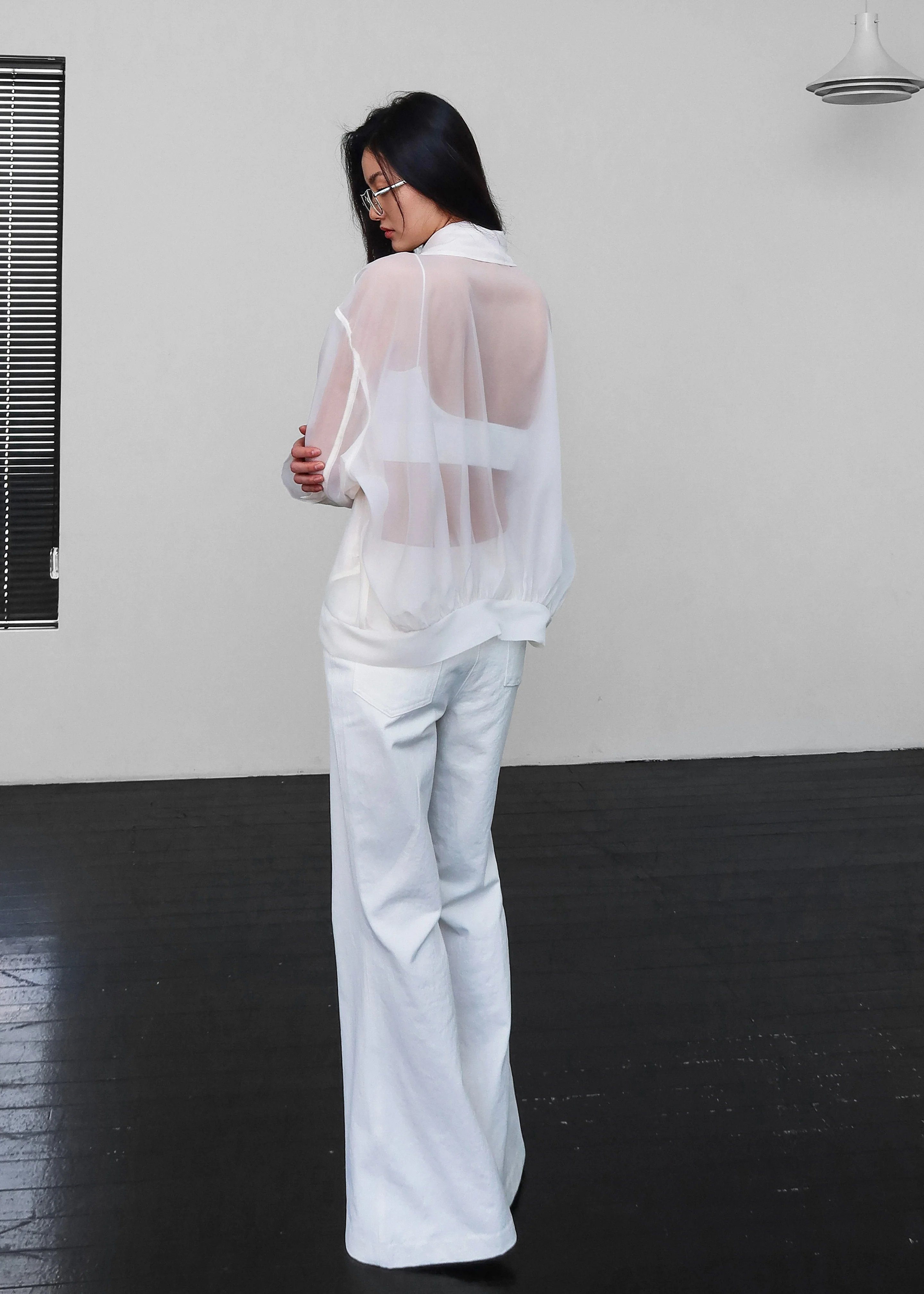 Soller Sheer Jacket - Ivory - Image 11
