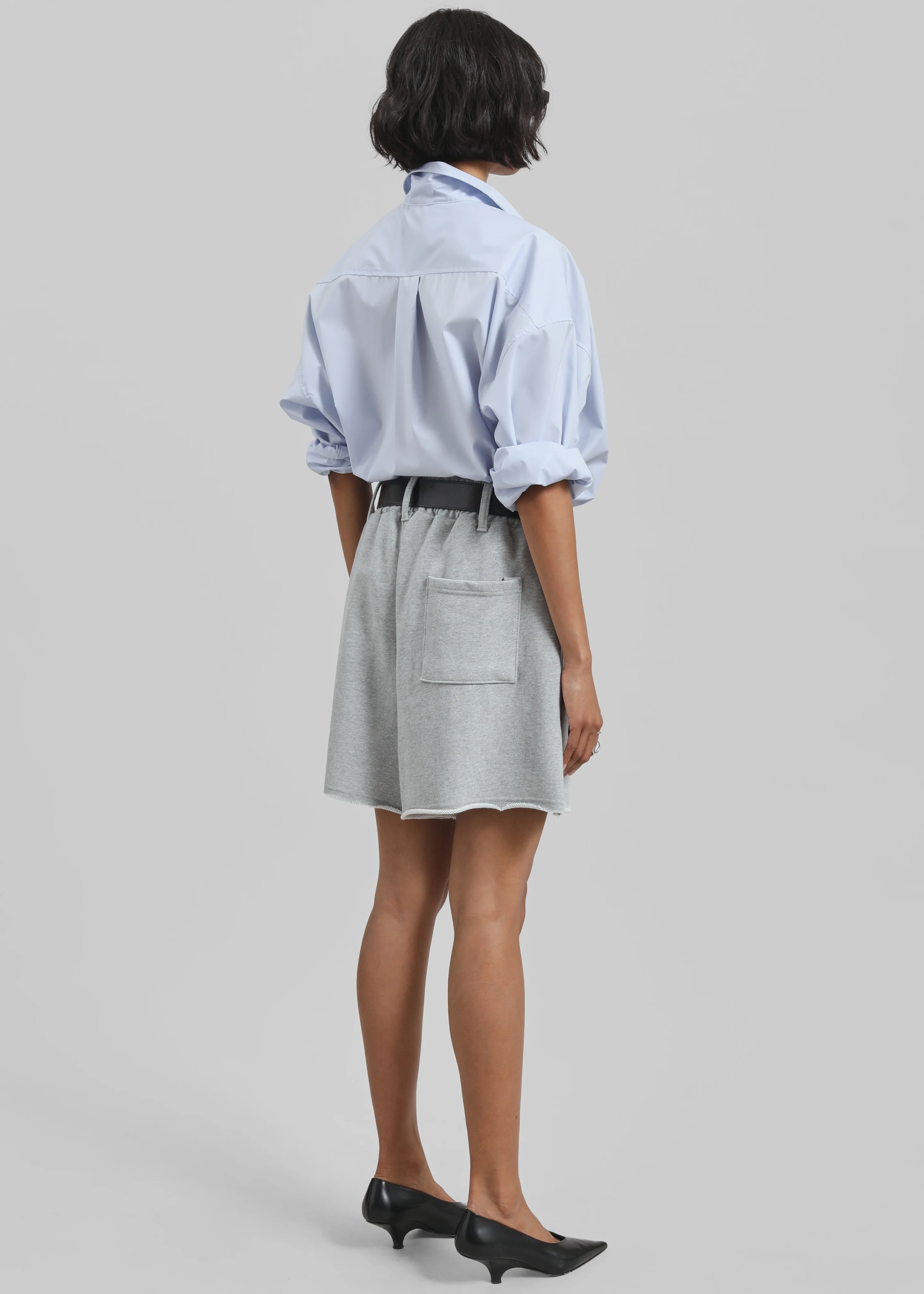 Soria Cotton Shorts - Grey - Image 5