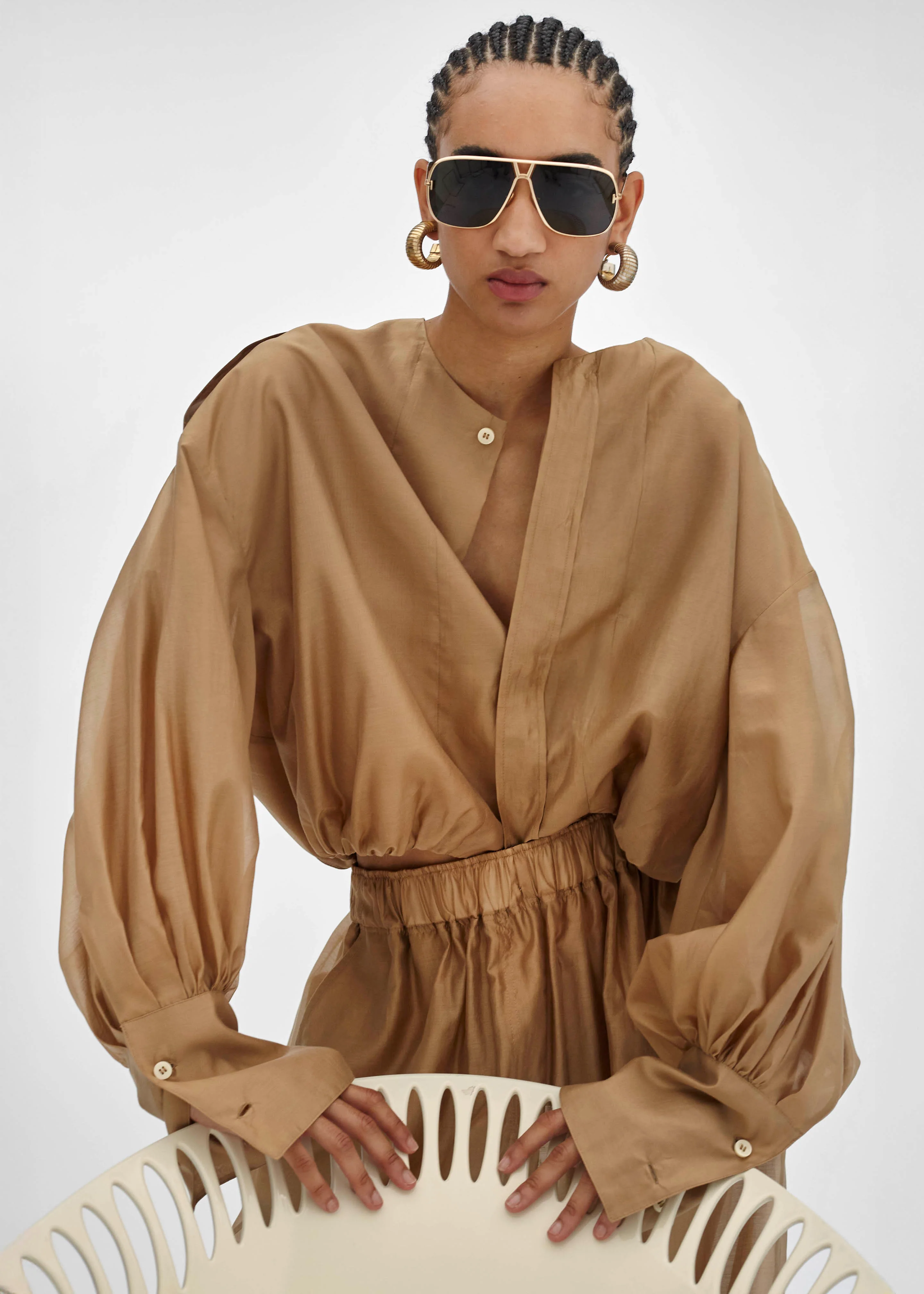 TheLatest Diana Shirt - Nude - Image 9