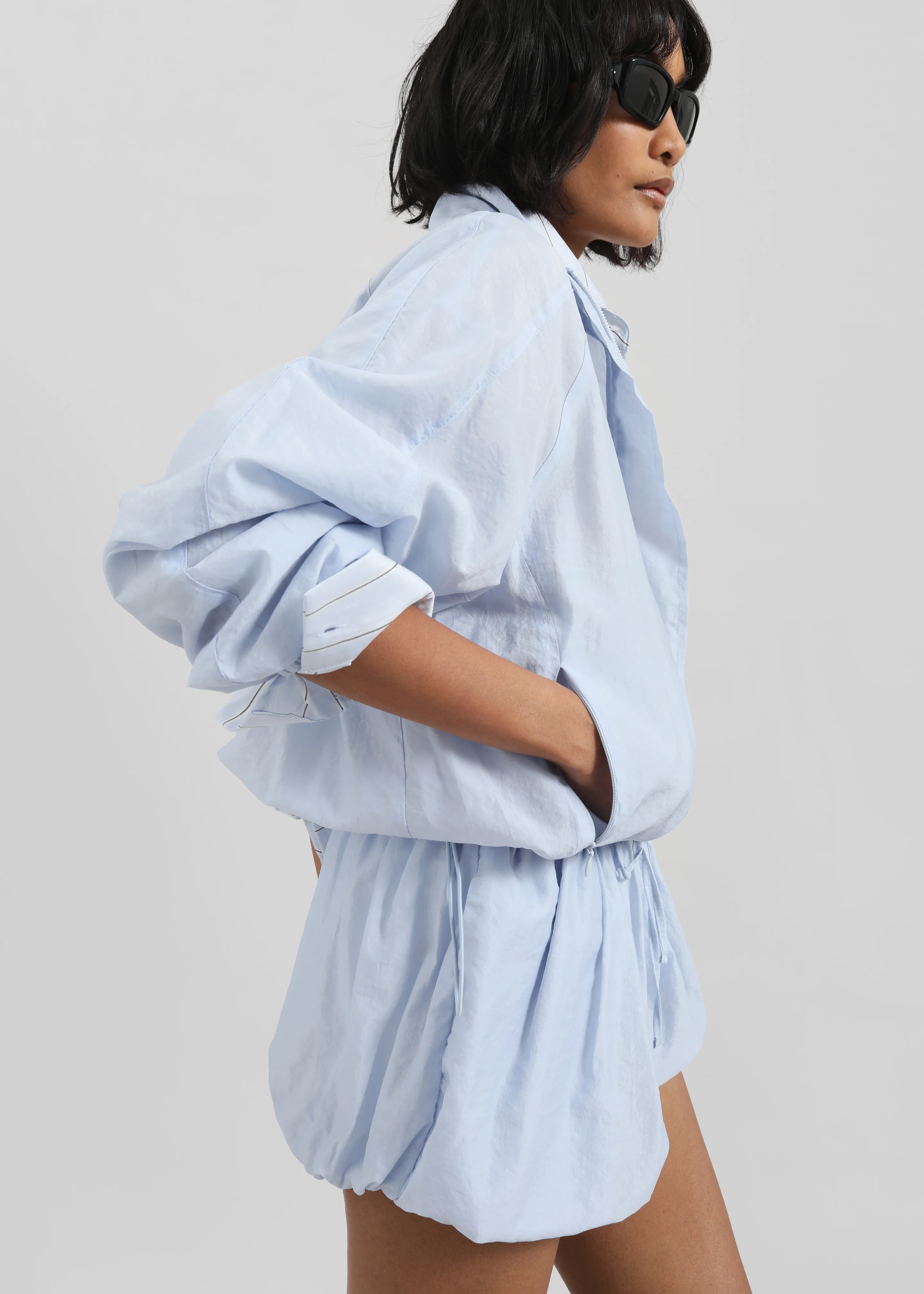 Vaila Balloon Shorts - Sky Blue - Image 5