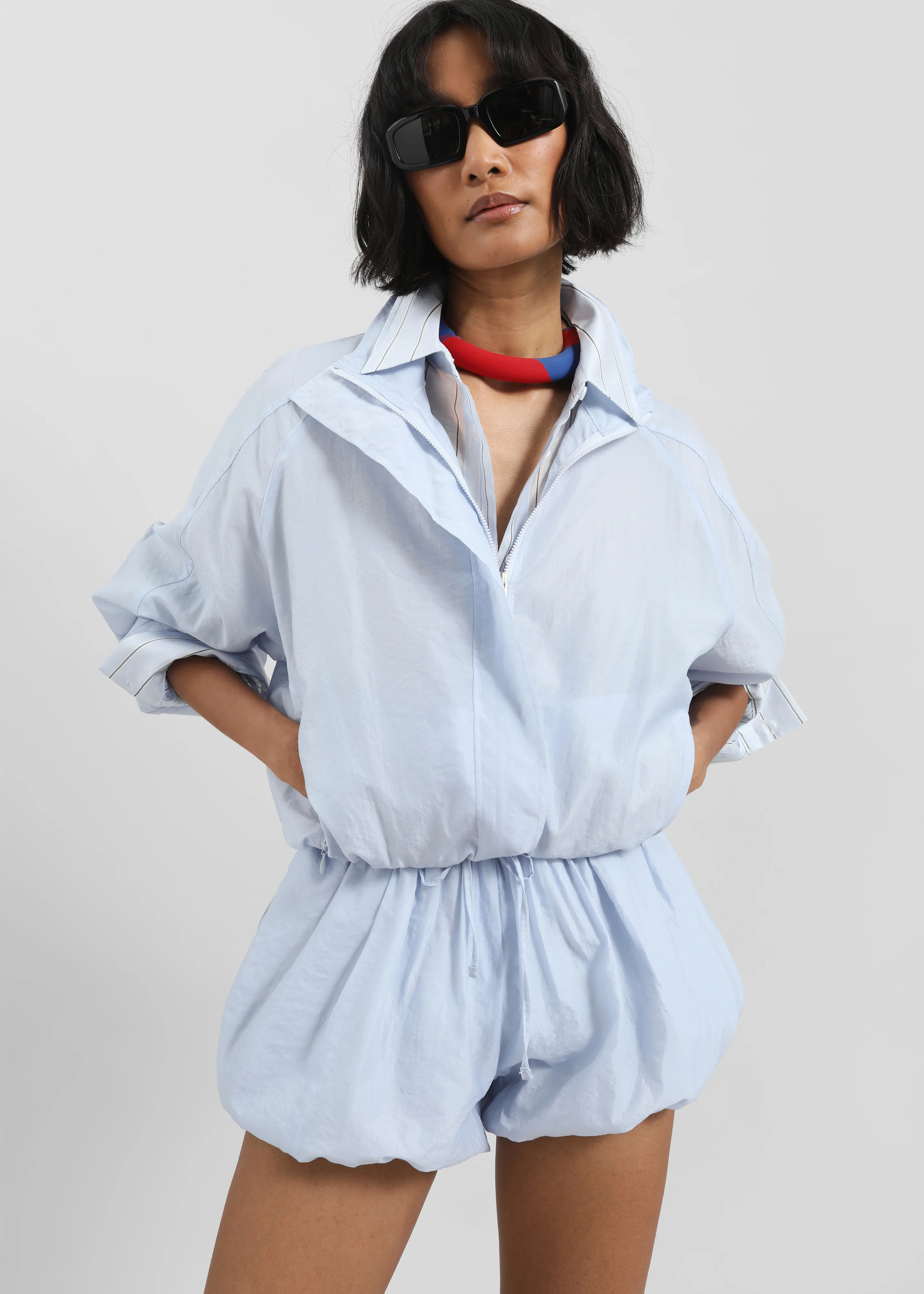 Vaila Balloon Shorts - Sky Blue - Image 7