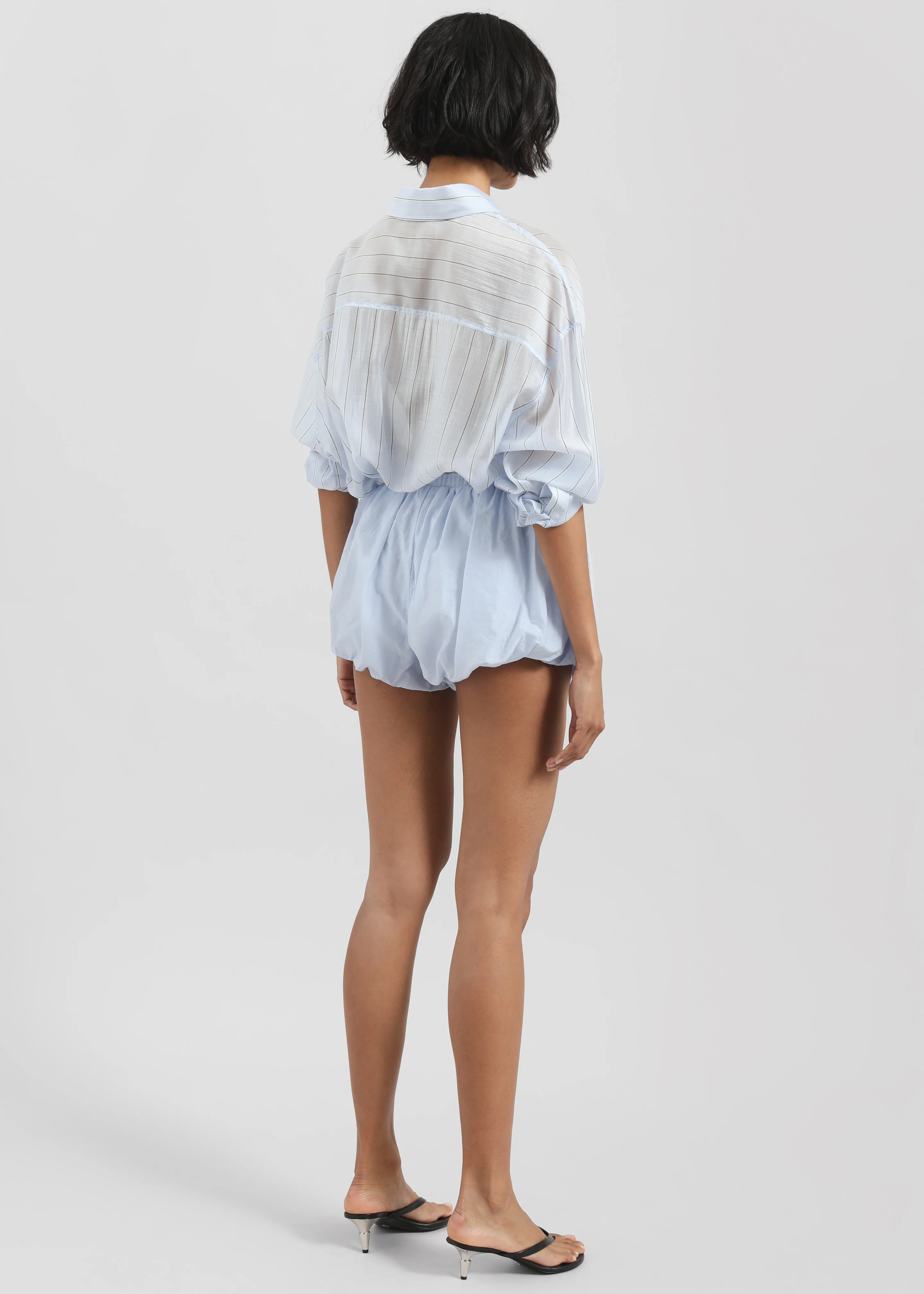 Vaila Balloon Shorts - Sky Blue - Image 9