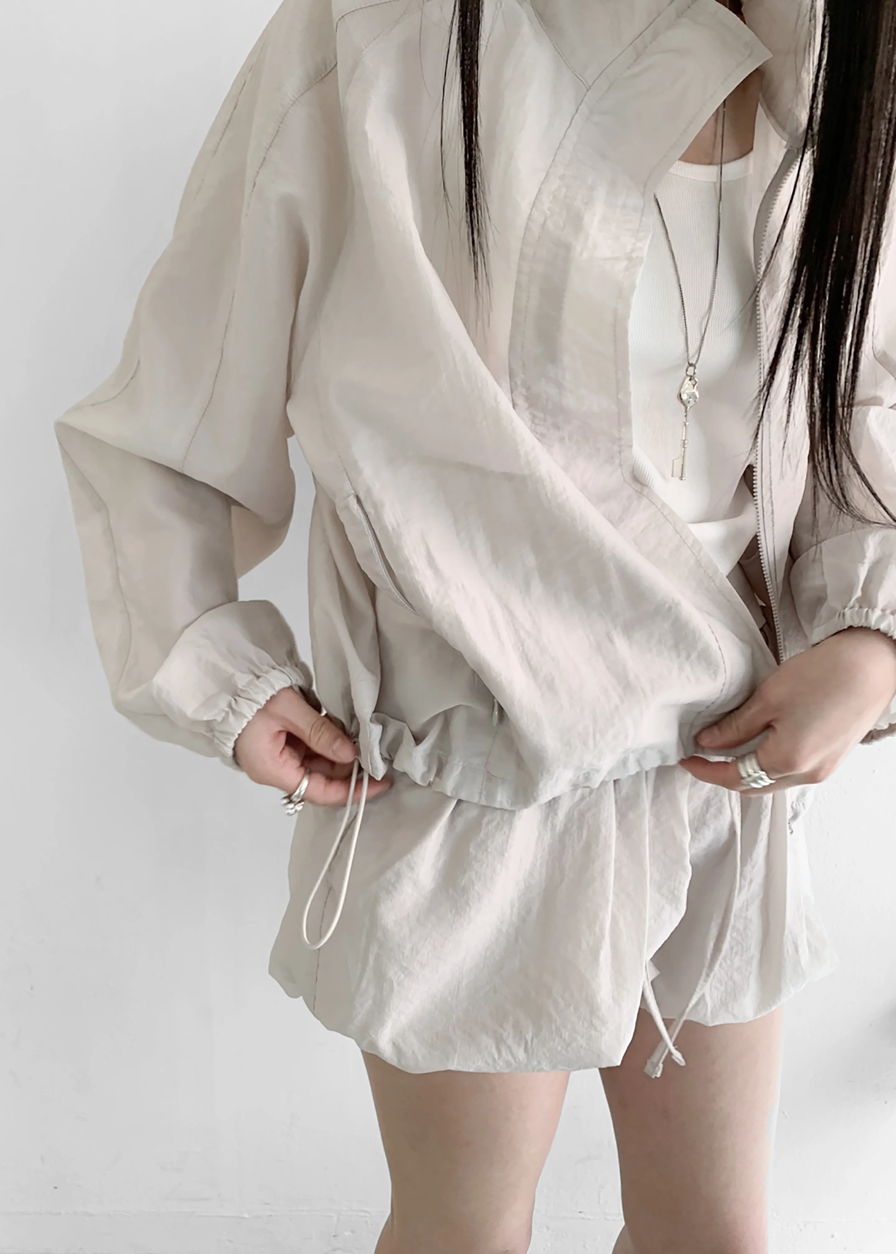 Vaila Balloon Shorts - Stone - Image 14