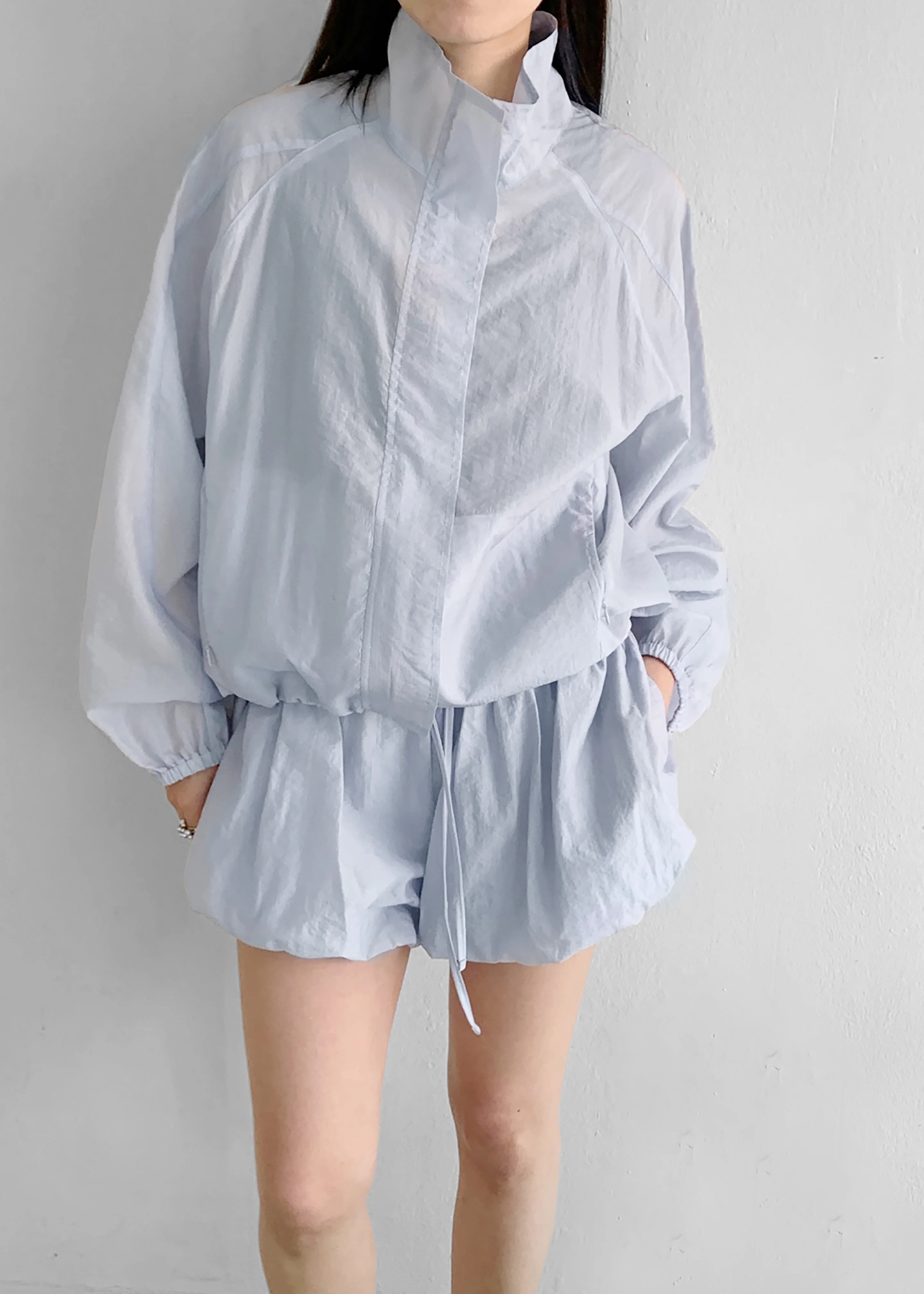 Vaila Sheer Jacket - Sky Blue - Image 8