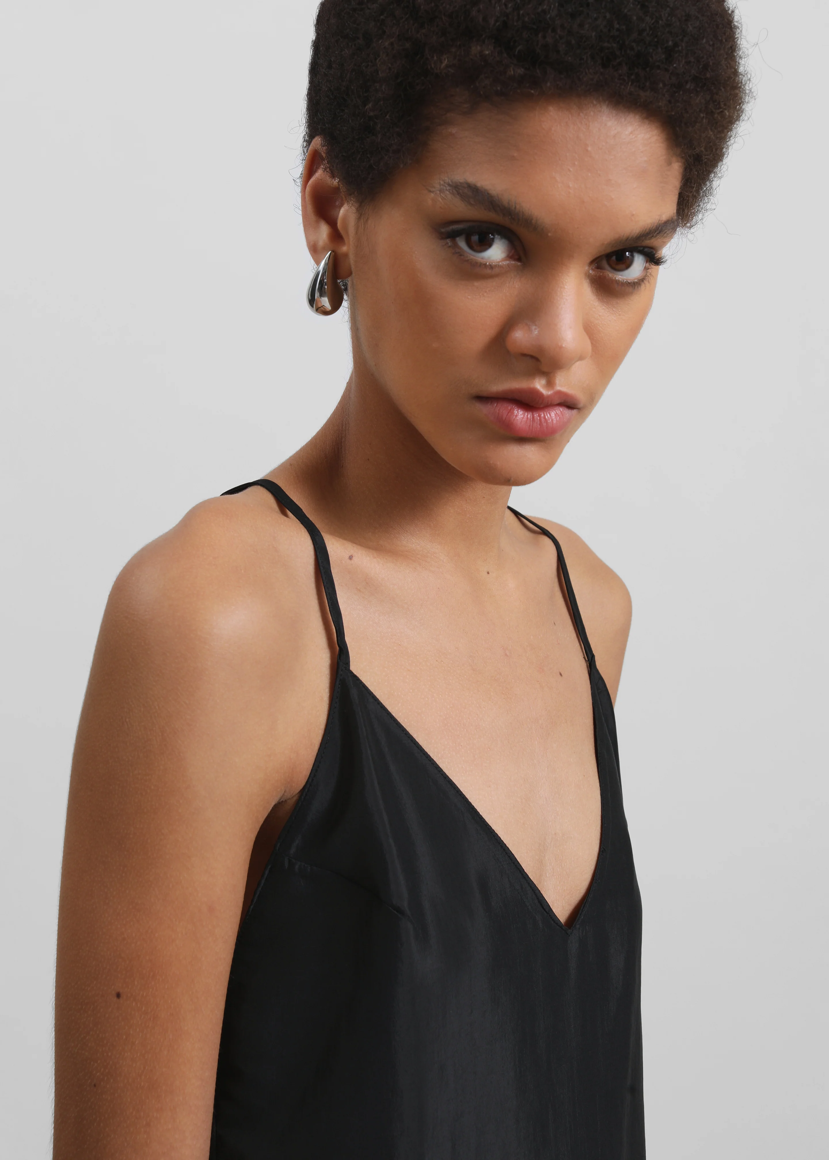 Vence Slip Dress - Black - Image 4