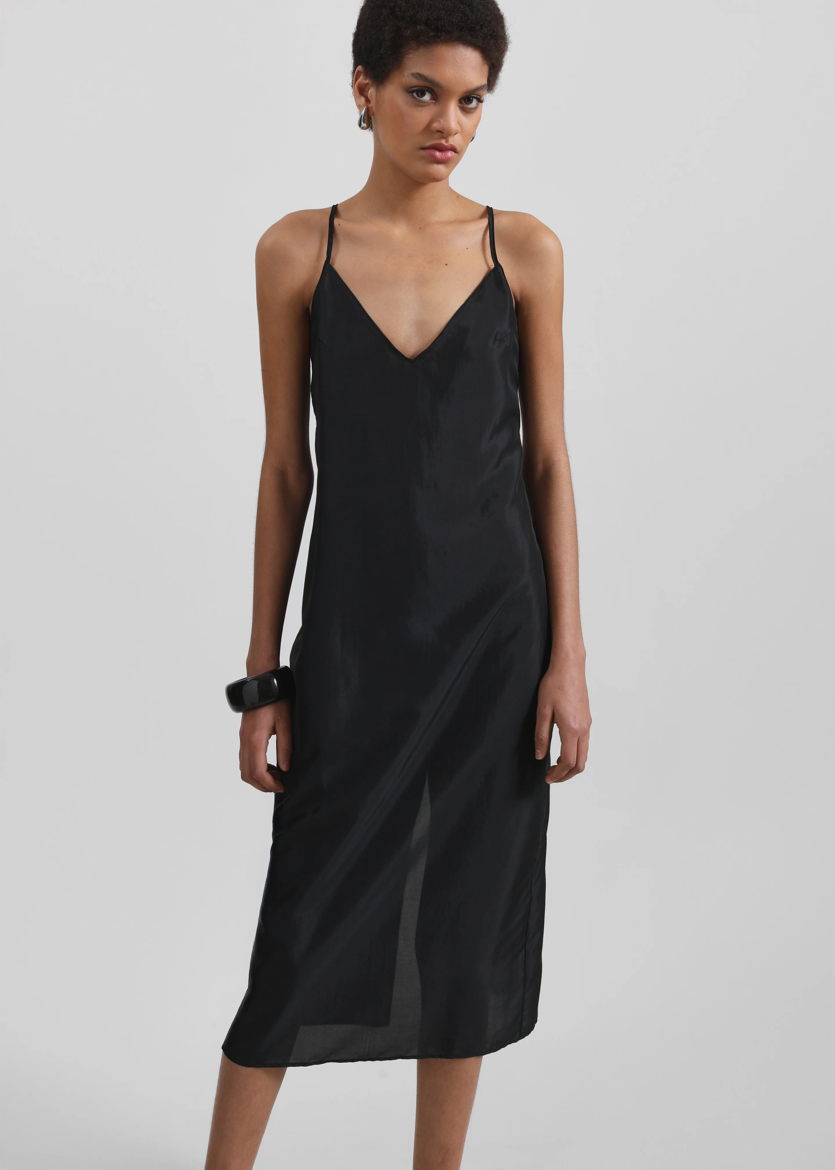 Vence Slip Dress - Black - Image 5