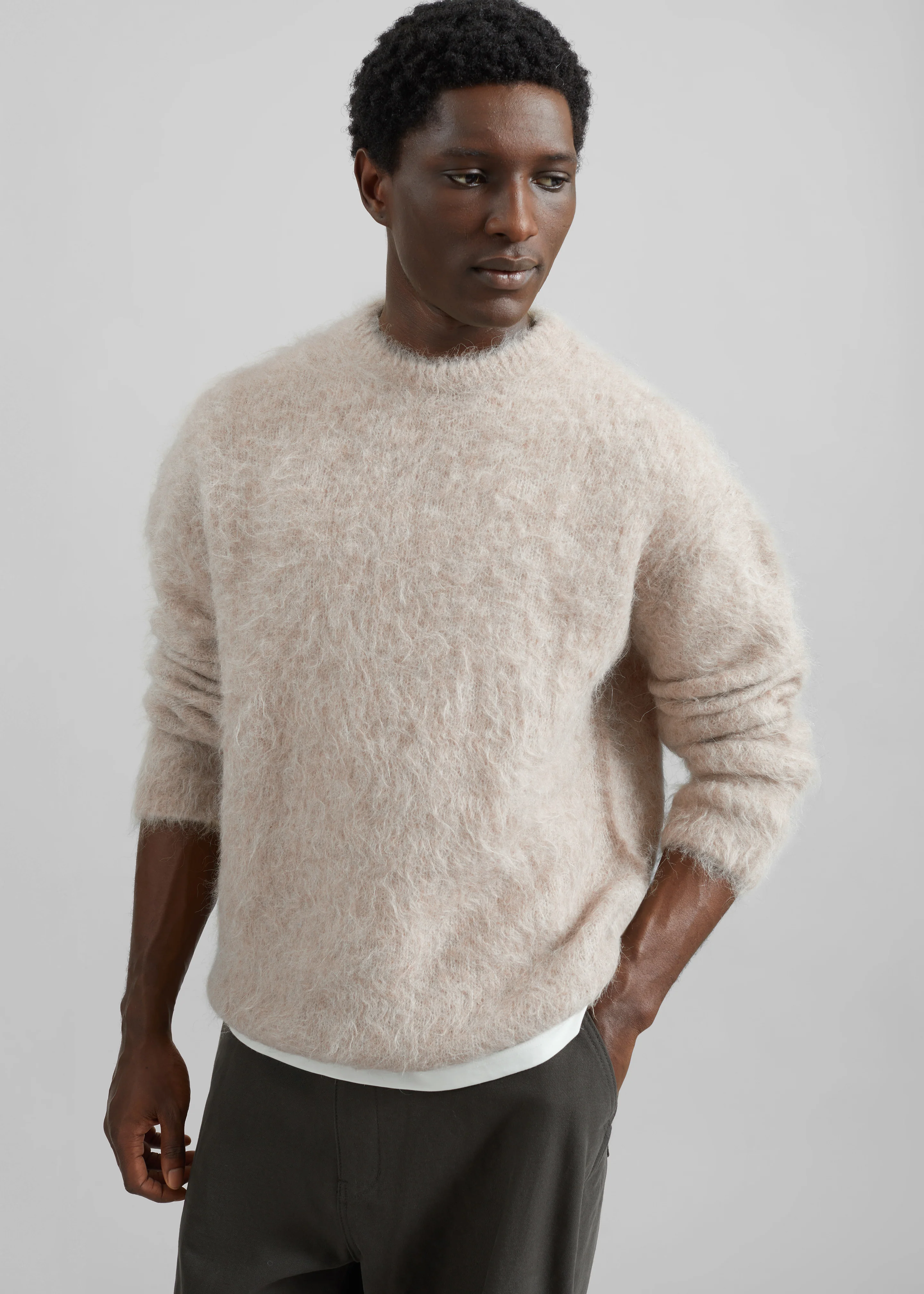 Willy Alpaca Knit Sweater - Beige - Image 5