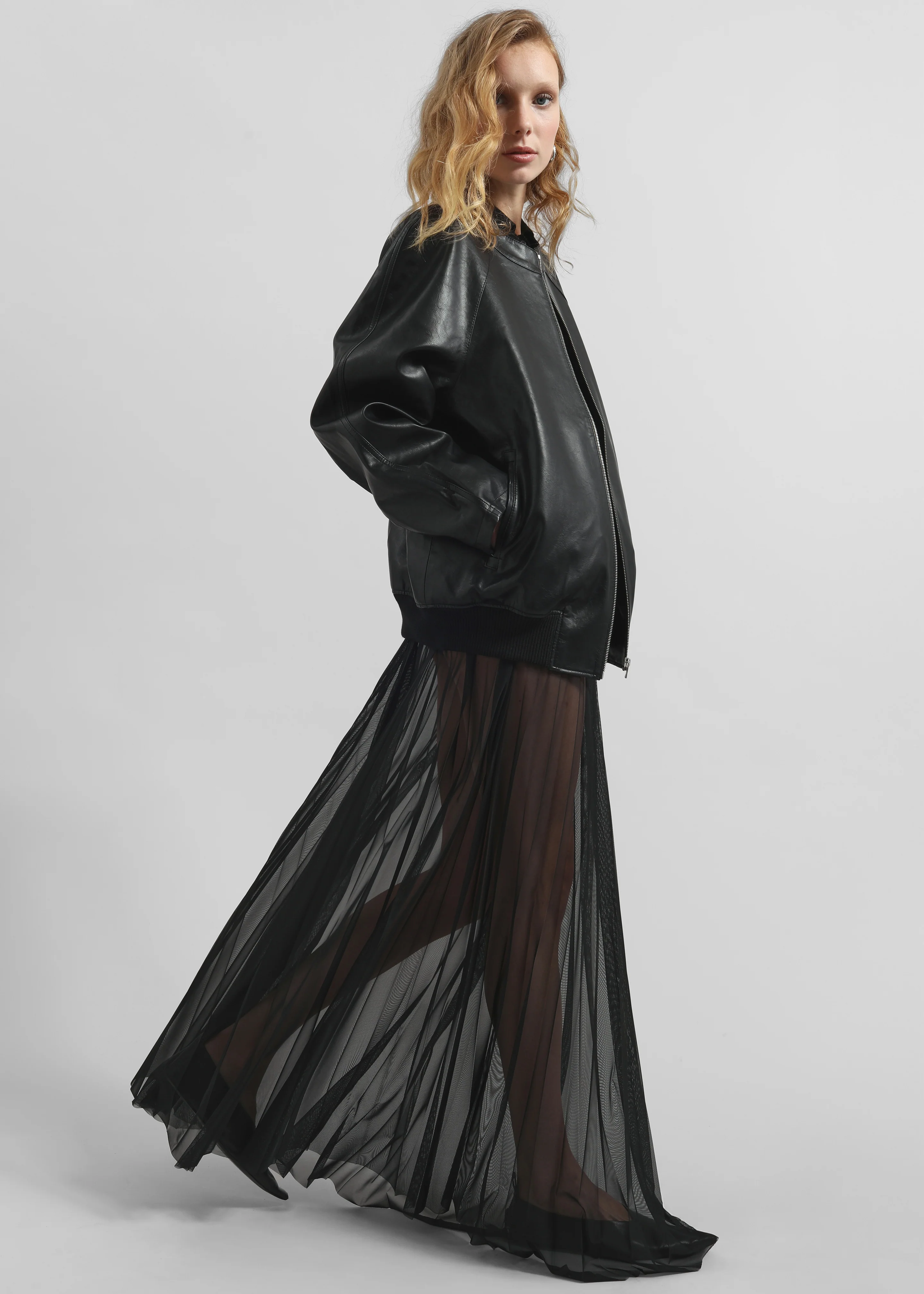 Xyla Faux Leather Jacket - Black