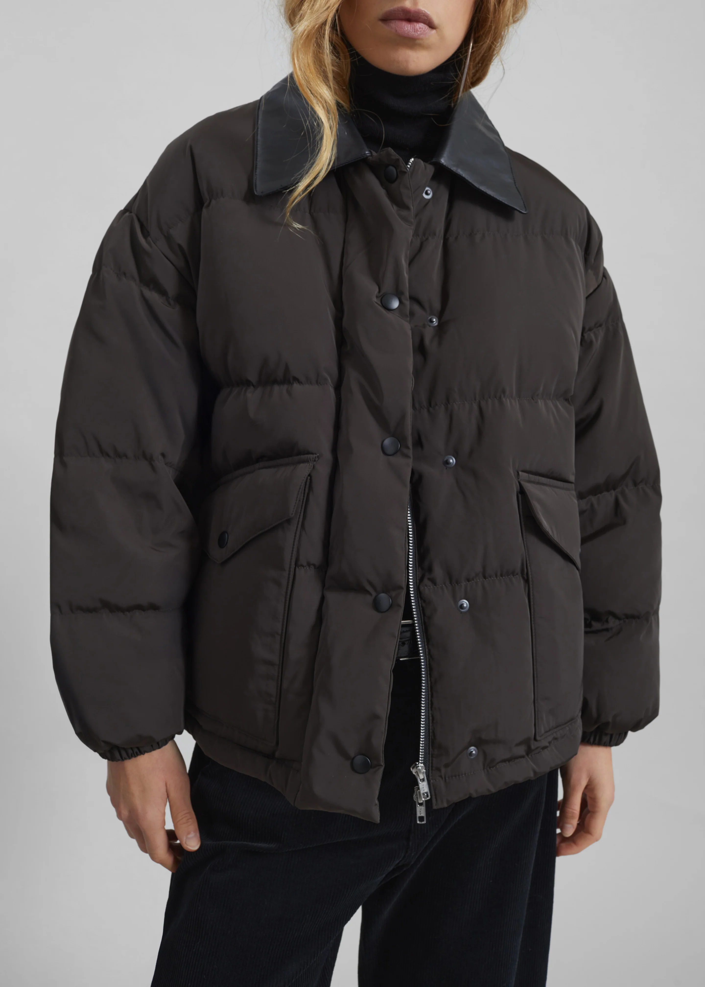 Zinal Puffer Jacket - Dark Brown - Image 5